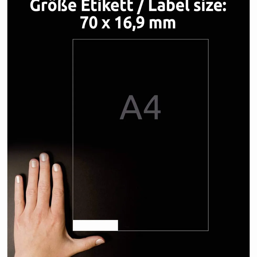 AVERY Zweckform 3420 etykiety samoprzylepne 70x16,9 mm A4 matowe 100 arkuszy biały