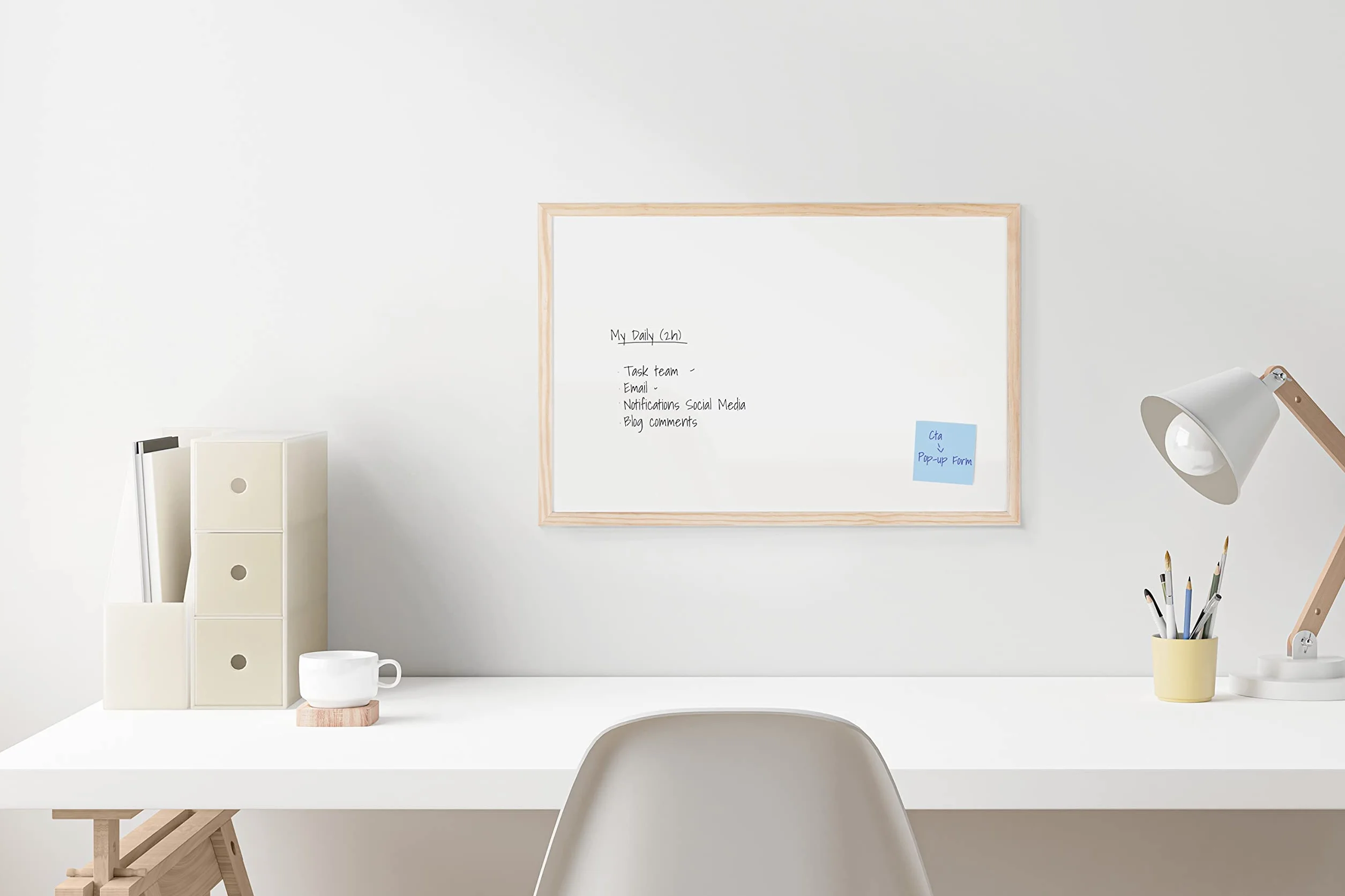 Bi-Office Budget tablica suchościeralna z drewnianą ramą, do wycierania na sucho, 5 rozmiarów do wyboru, 90 x 60 cm