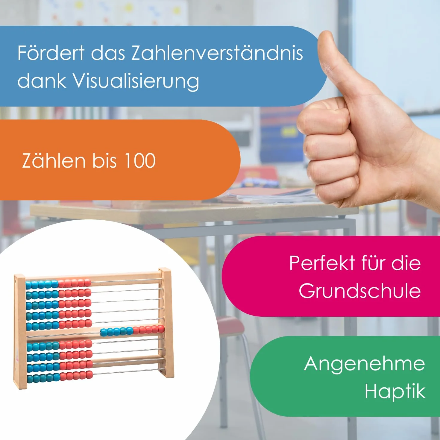 WISSNER 80203.600 Drewniane Liczydło 100 Koralików