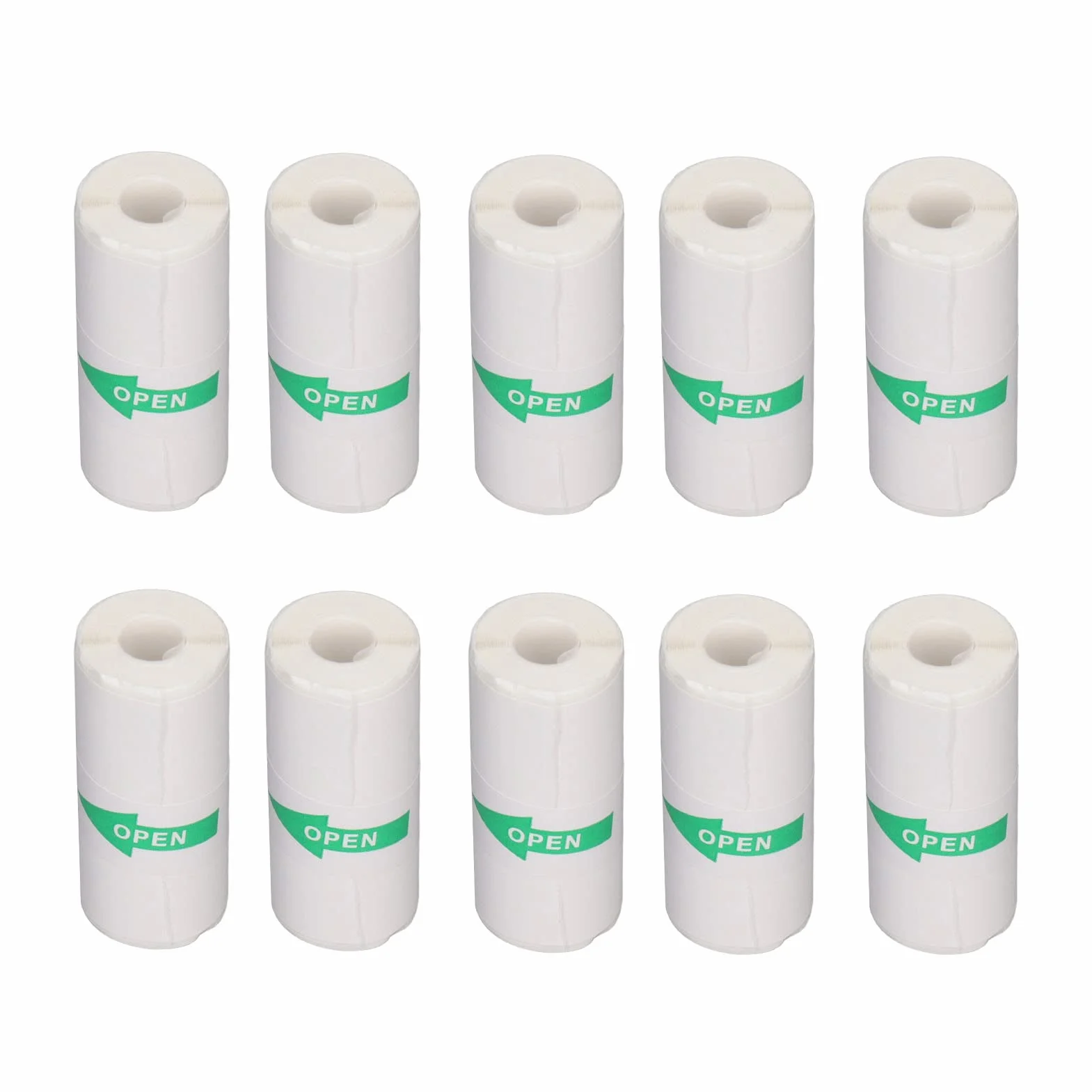 10 Rolkowy Papier do Drukarki Termicznej, Przenośny Papier Termiczny pokwitowań Termiczny Samoprzylepny Mini Papier do Drukowania na etykietę Niewłaściwe Pytania Zdjęcie 57x25mm