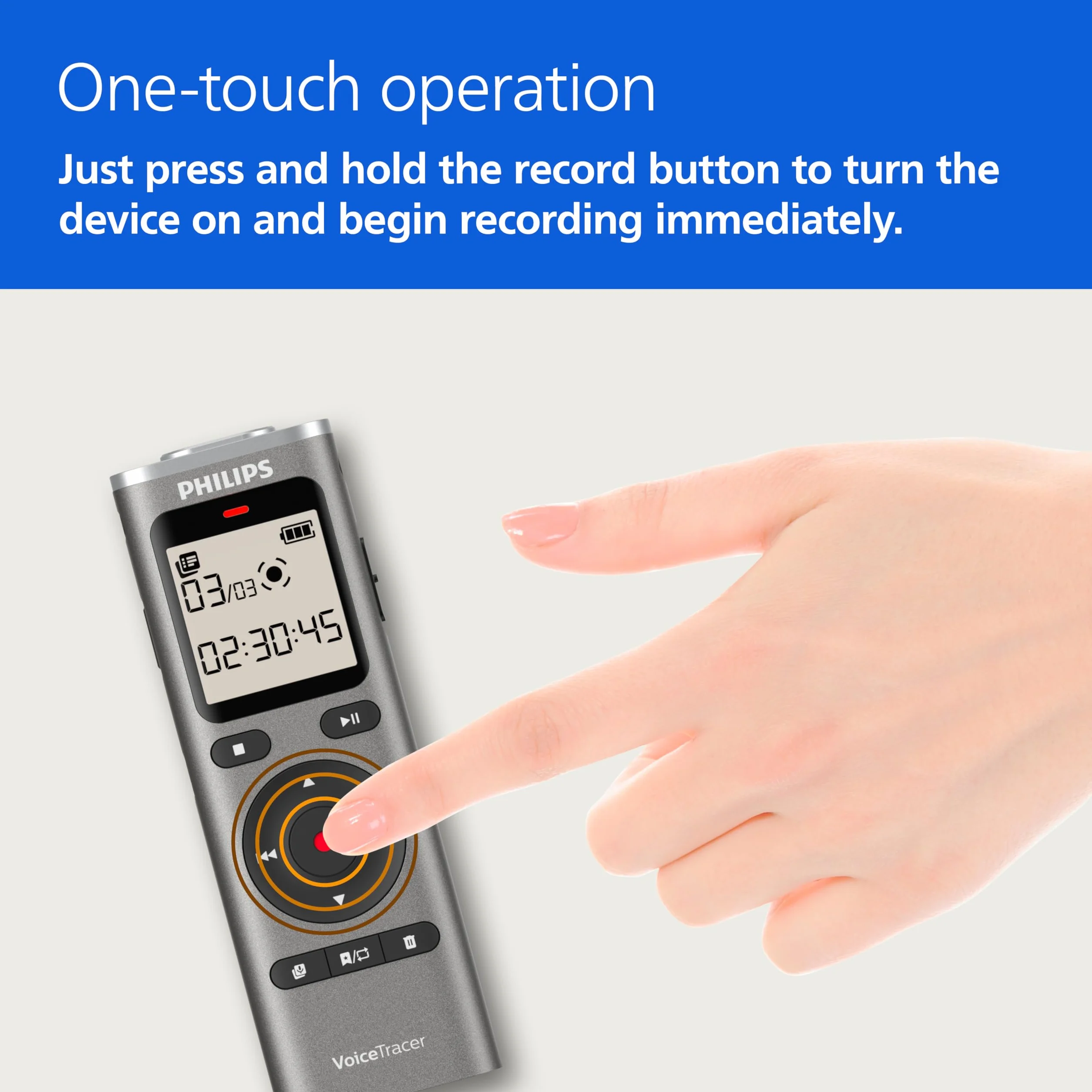 Philips DVT1170 VoiceTracer, rejestrator dźwięku, 8 GB, gniazdo kart Micro SD