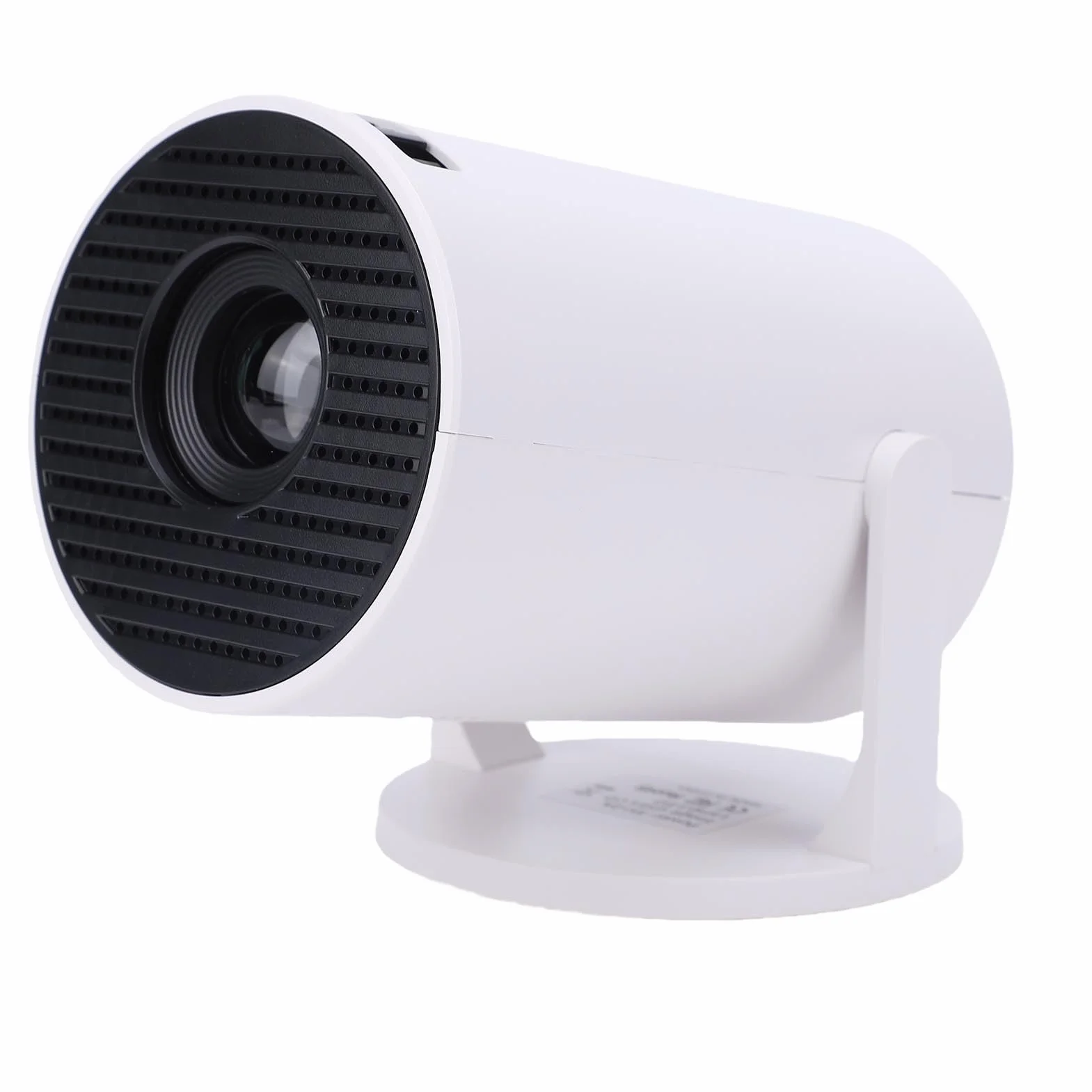 Przenośny Mini Projektor 4K, Projektor Kina Domowego 50 ANSI, Uchwyt Obrotowy 240°, Niski Poziom Hałasu 25 DB, do Wieczorów Filmowych w Sypialni, Kempingów, Dzieci, Rozrywki w