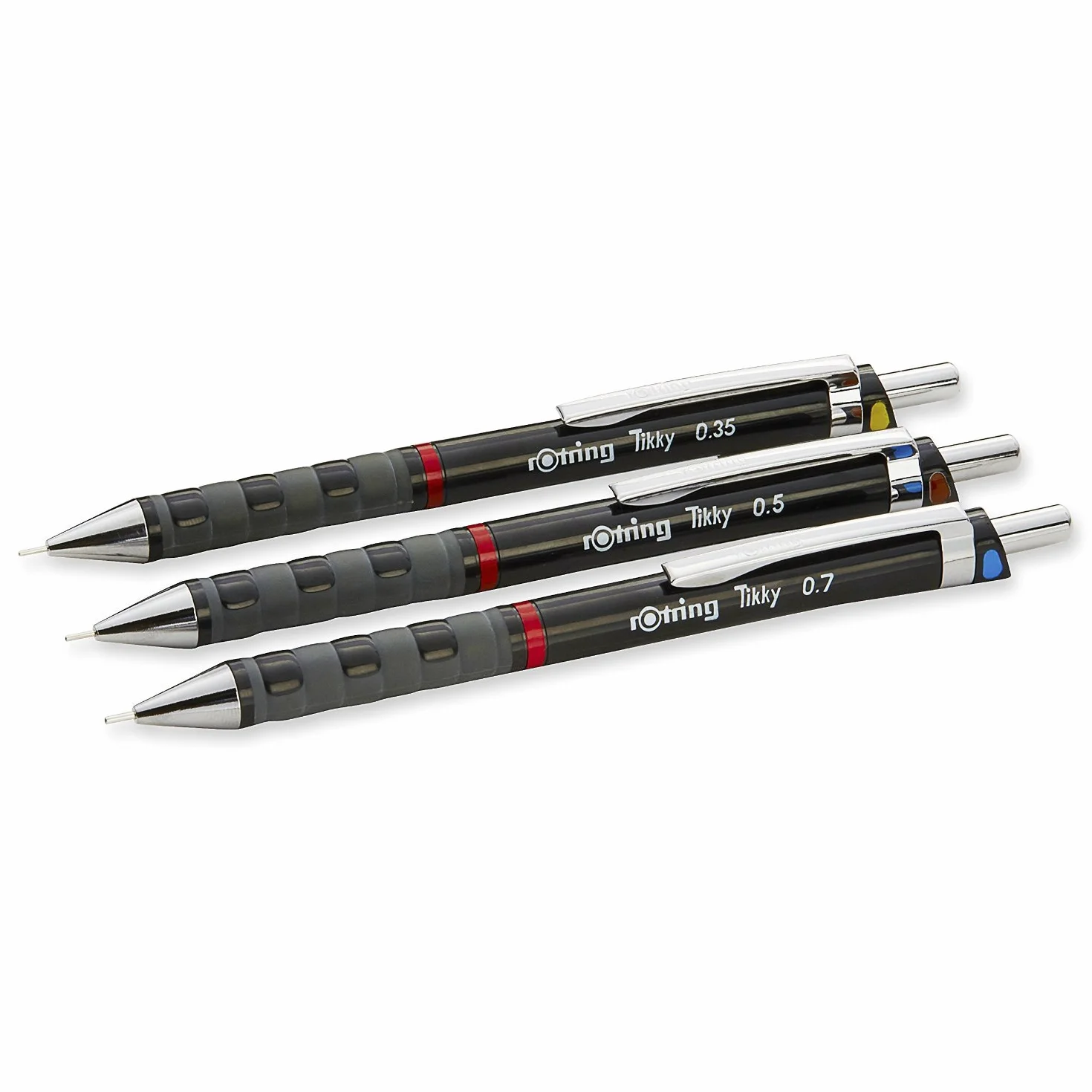 rOtring Tikky zestaw 3 kodowaniem kolorów 0,35 0,5 0,7 mm