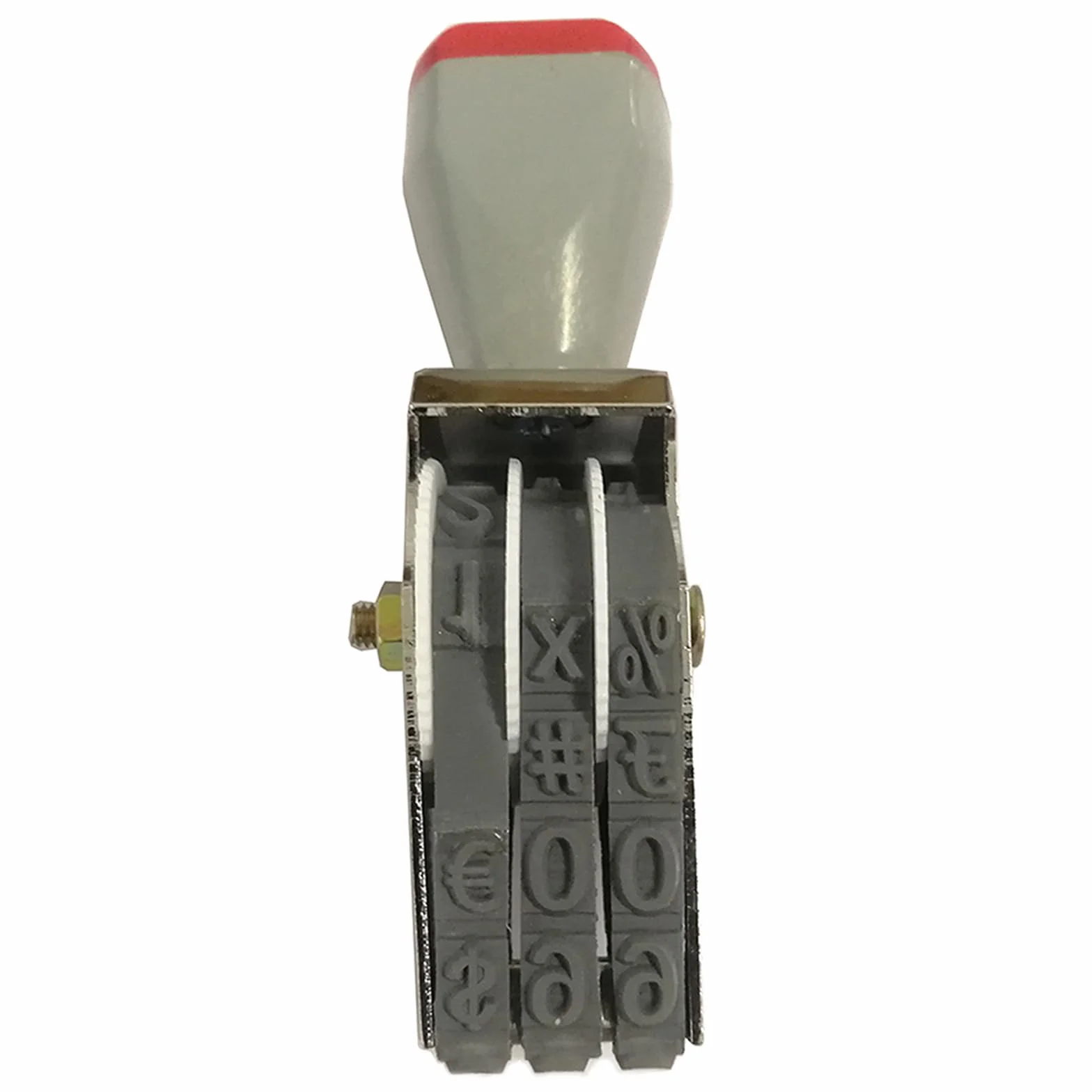 ZENG Regulowany 3-cyfrowy ręczny znaczek z cyfrą 0-9 i symbolami narzędzie do numeracji biurowej metalu/gumy nadruk 18 x 7 mm