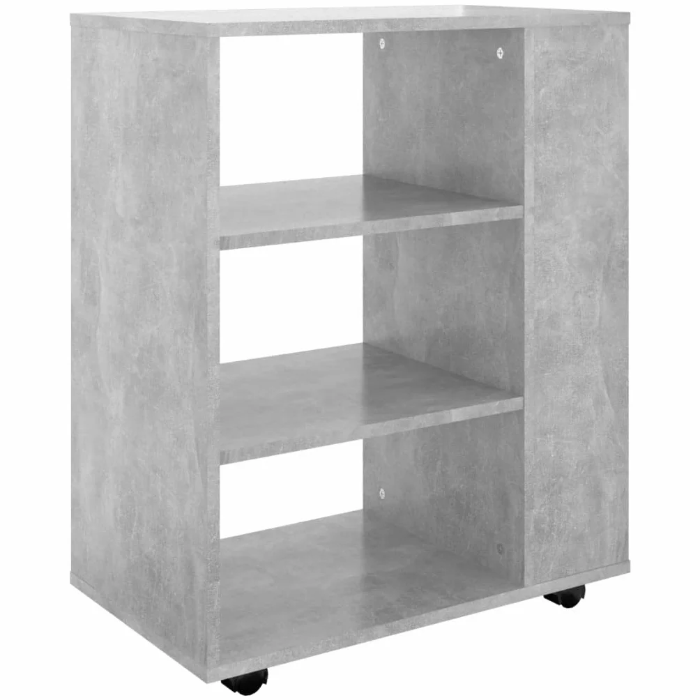 vidaXL Szafka na kółkach 60x35x75 cm beton szary
