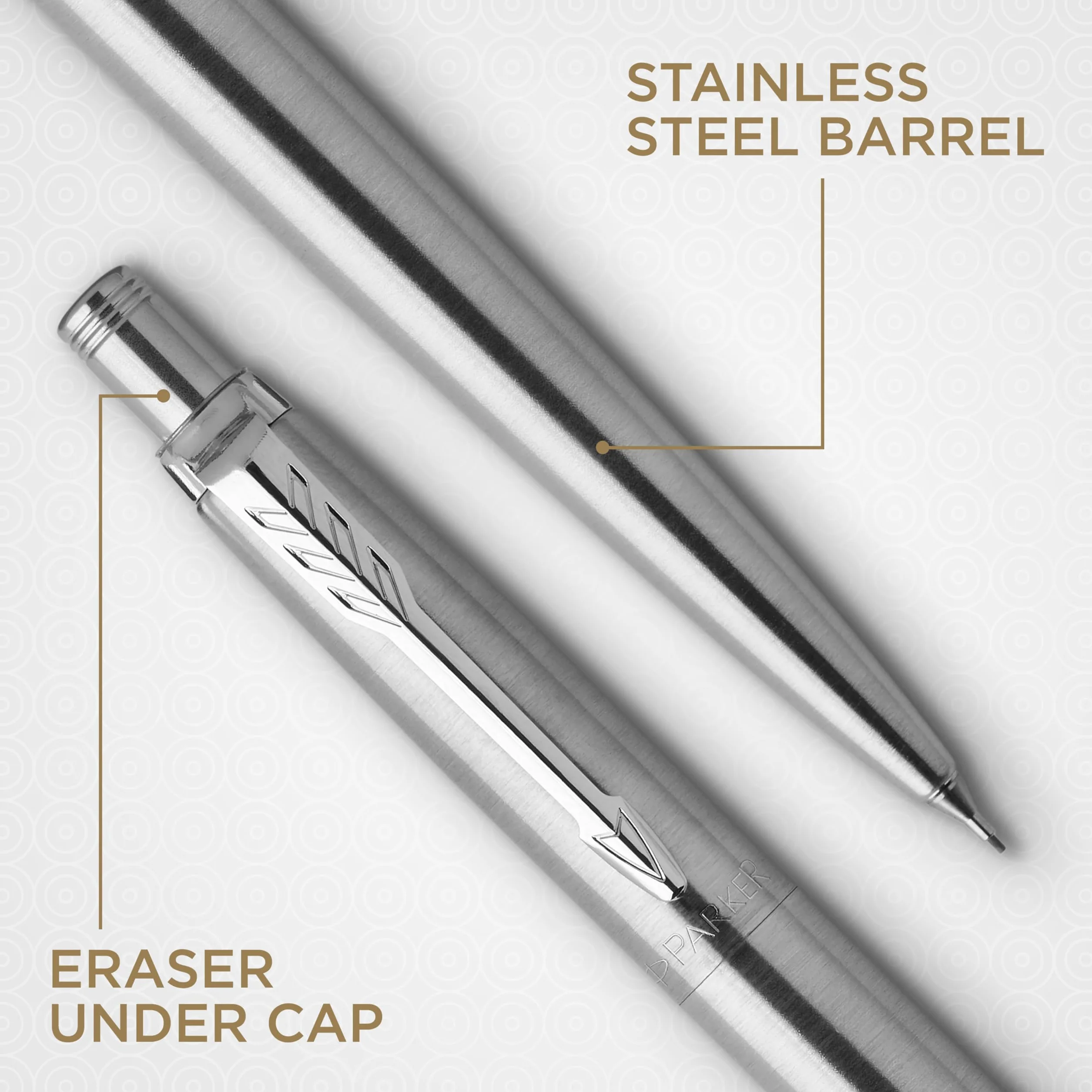 Parker Jotter 2093256 Zestaw Długopis i Ołówek, Srebrny, Niebieski Atrament, 2 Sztuki