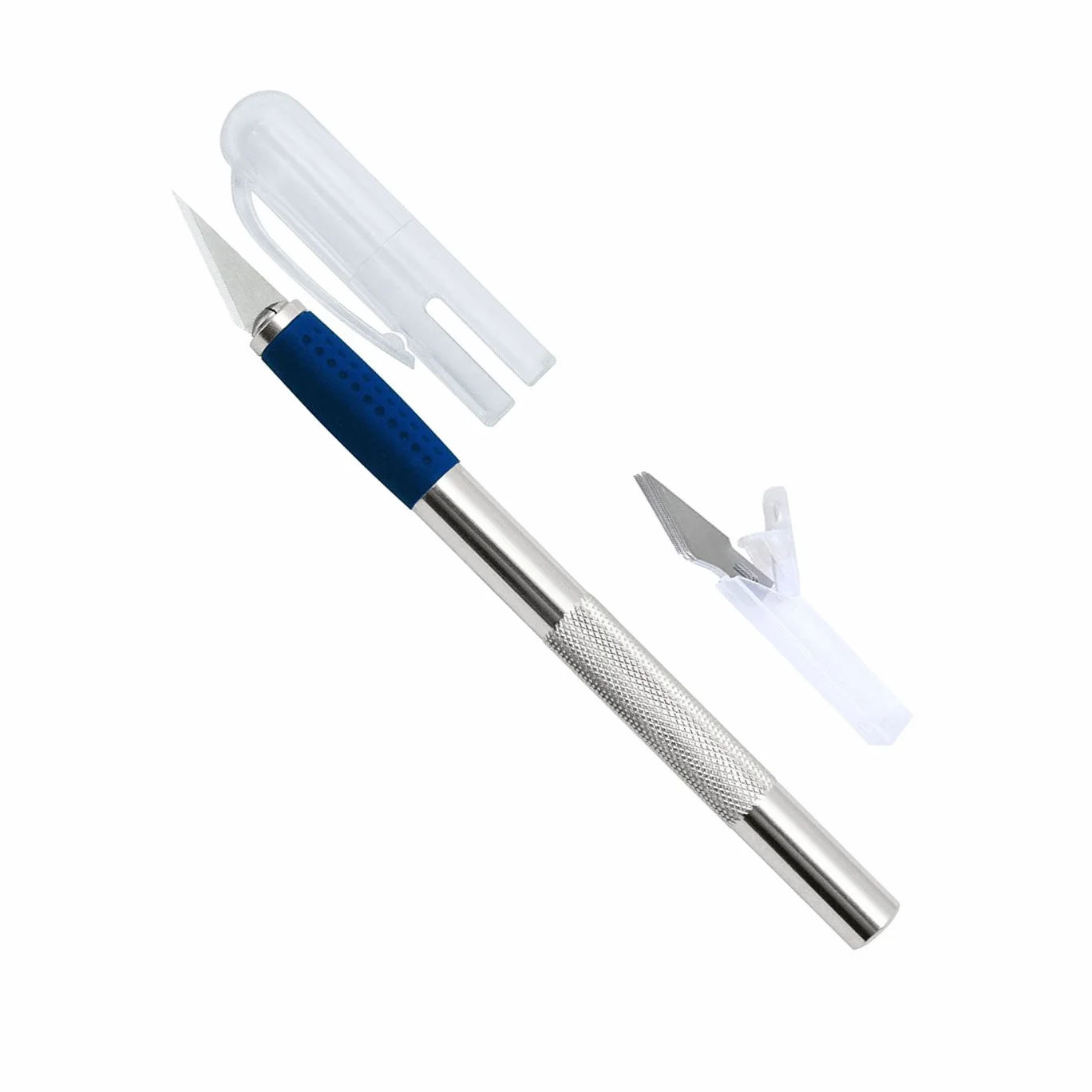WEDO Skalpel z ostrzami wymiennymi ze srebrnego aluminium