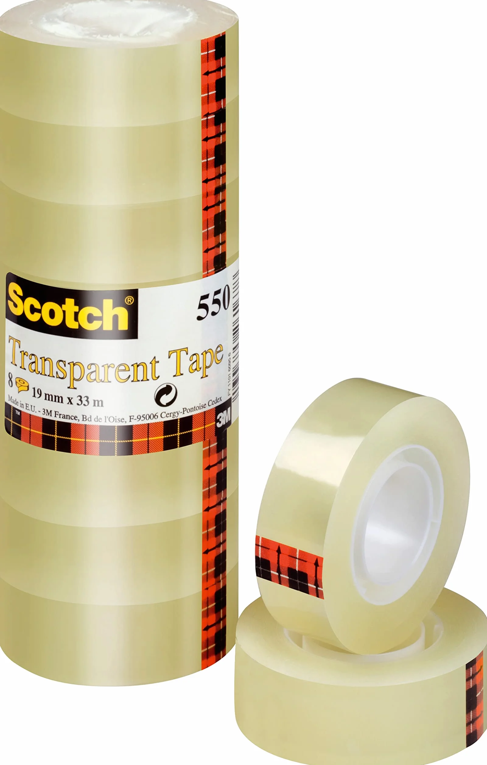 Scotch FT510063314 Taśma Klejąca, Bezbarwny, 8 sztuk