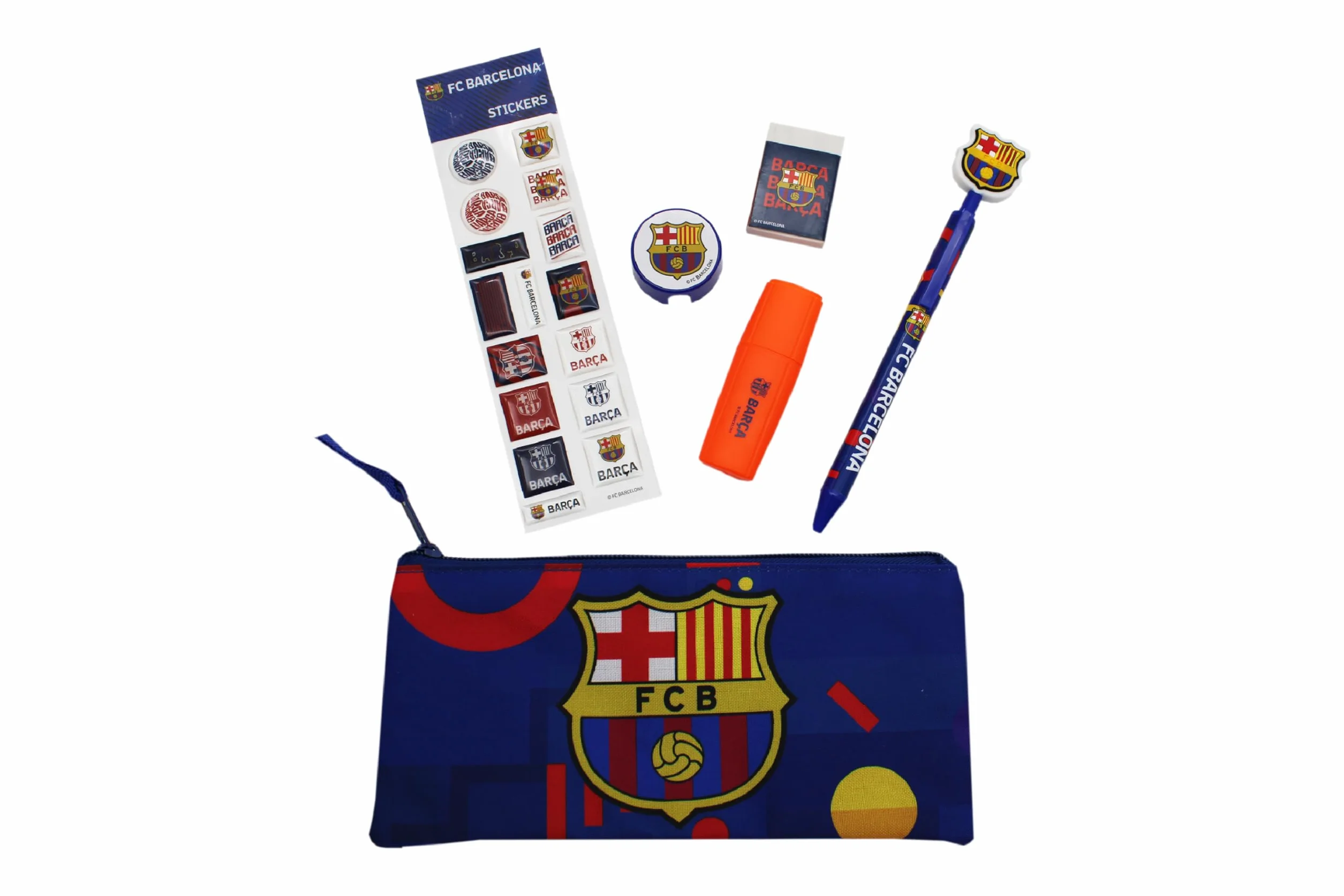 FC Barcelona zestaw papeterii przybory szkolne niebieski oficjalny produkt