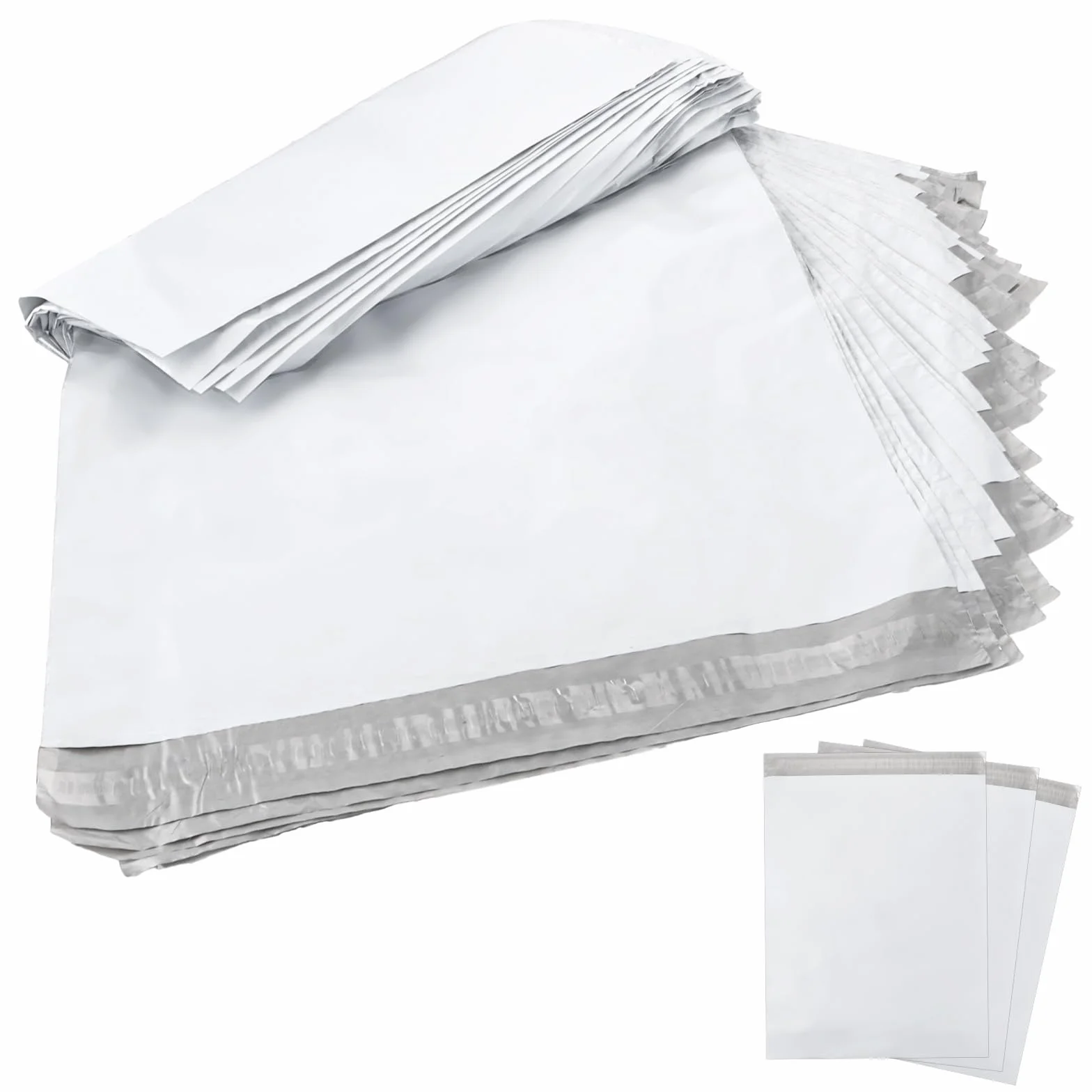 100 sztuk plastikowych torebek do wysyłki, nieprzejrzyste, samoprzylepne, na ubrania, opakowania logistyczne, do transportu (40 x 55 cm)