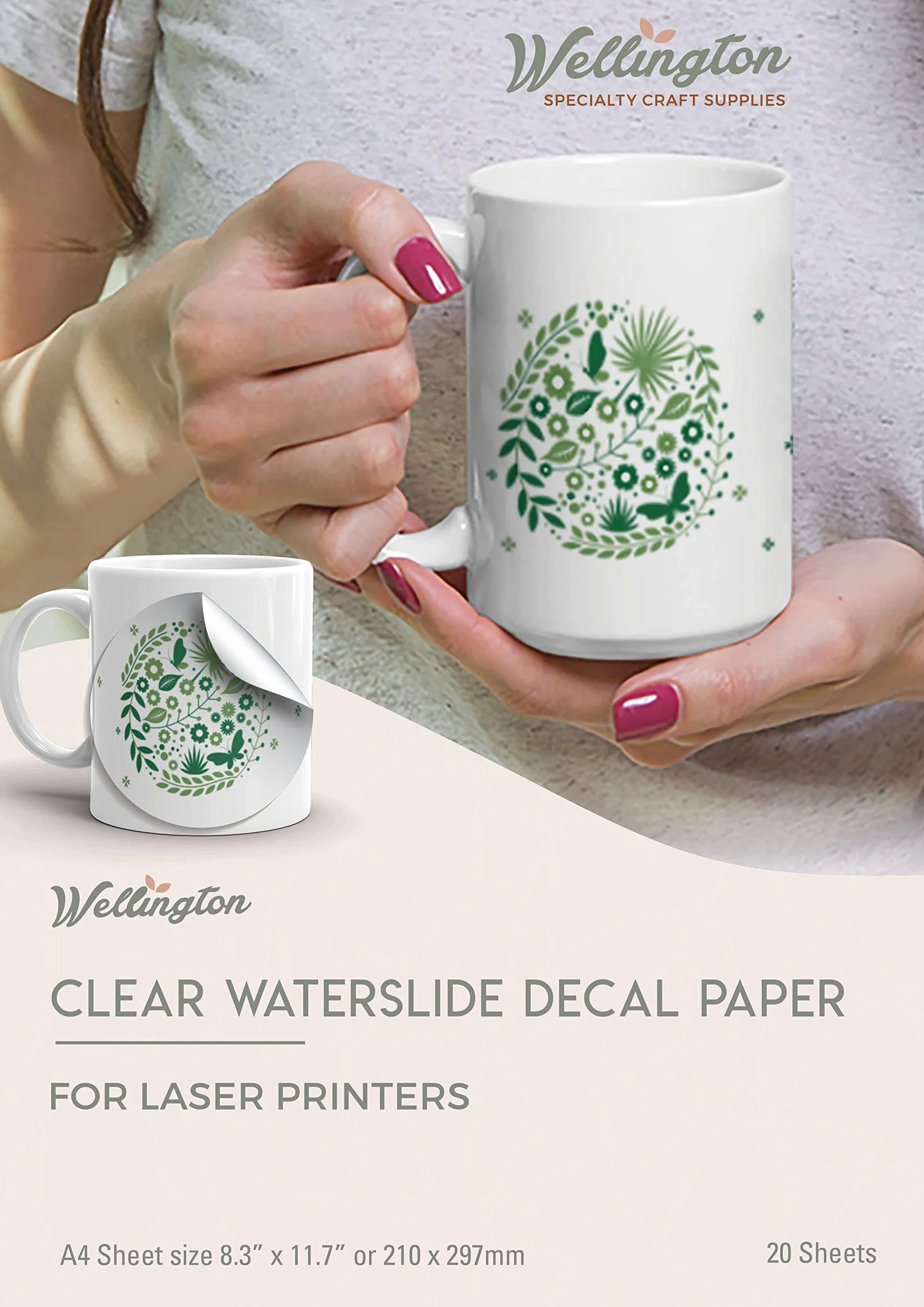 Waterslide Decal Paper Laser Clear 20 Sheets A4 Size