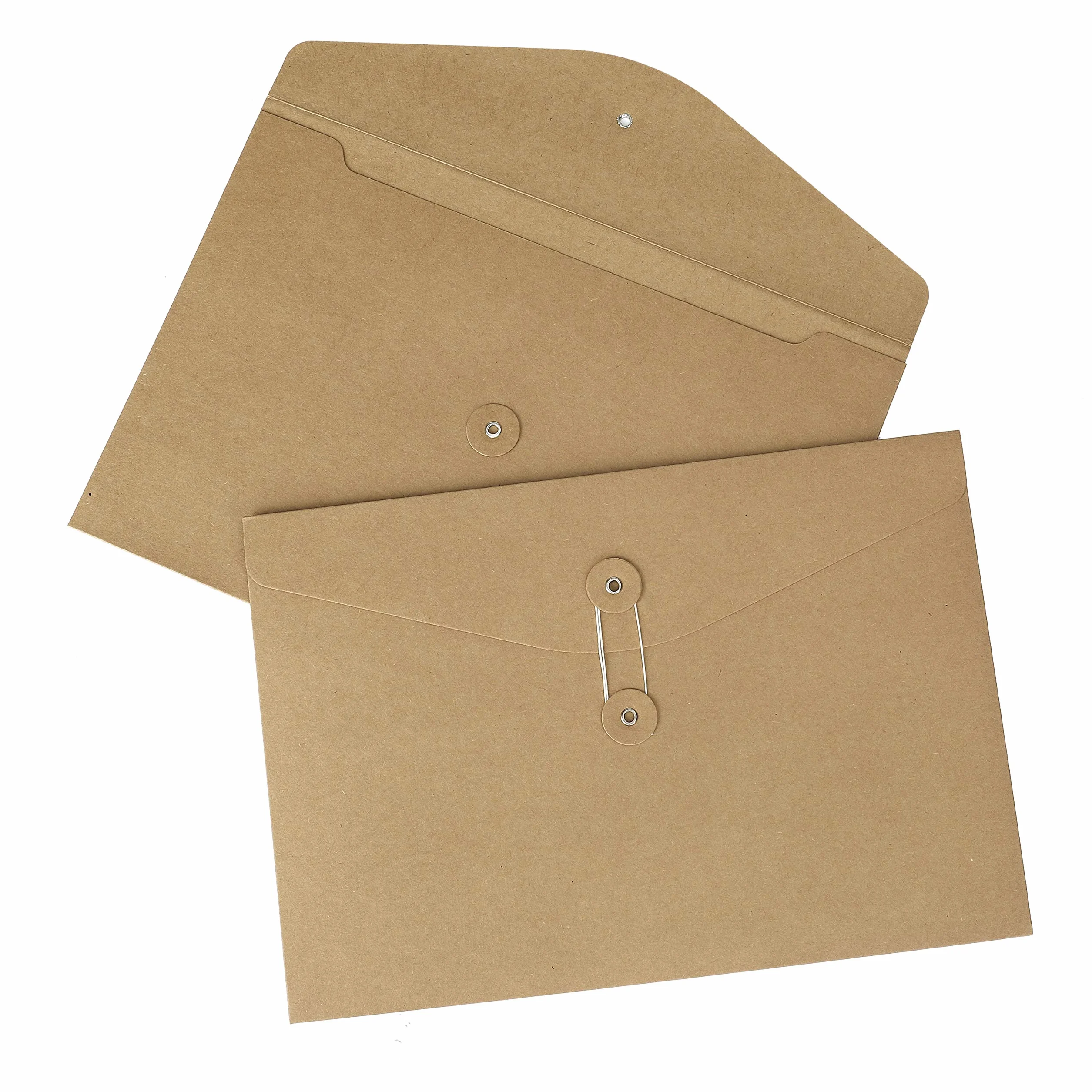 Koperty z papieru kraftowego, teczki na dokumenty w formacie A4, portfel papierowy, zapięcie na sznurek i guziki, 10 szt. kieszeni projektowych, organizer, torba do biura, szkoły, brązowe
