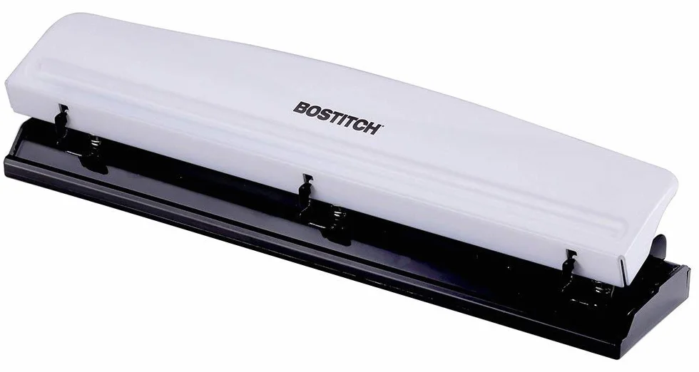 Bostitch dziurkacz 3 otwory, 12 arkuszy, biały (KT-HP12-WHITE)