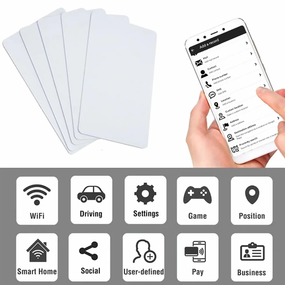 45 szt. Smart White Card Tag Rewritable