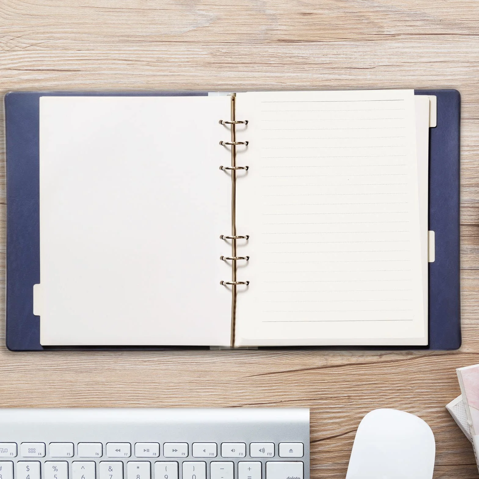4-pak wkładów A5 Filofax – 320 arkuszy papieru w linie, 6 otworów, luźny perforator, wkład do pamiętnika, notatnika, do szkoły, biura, podróży