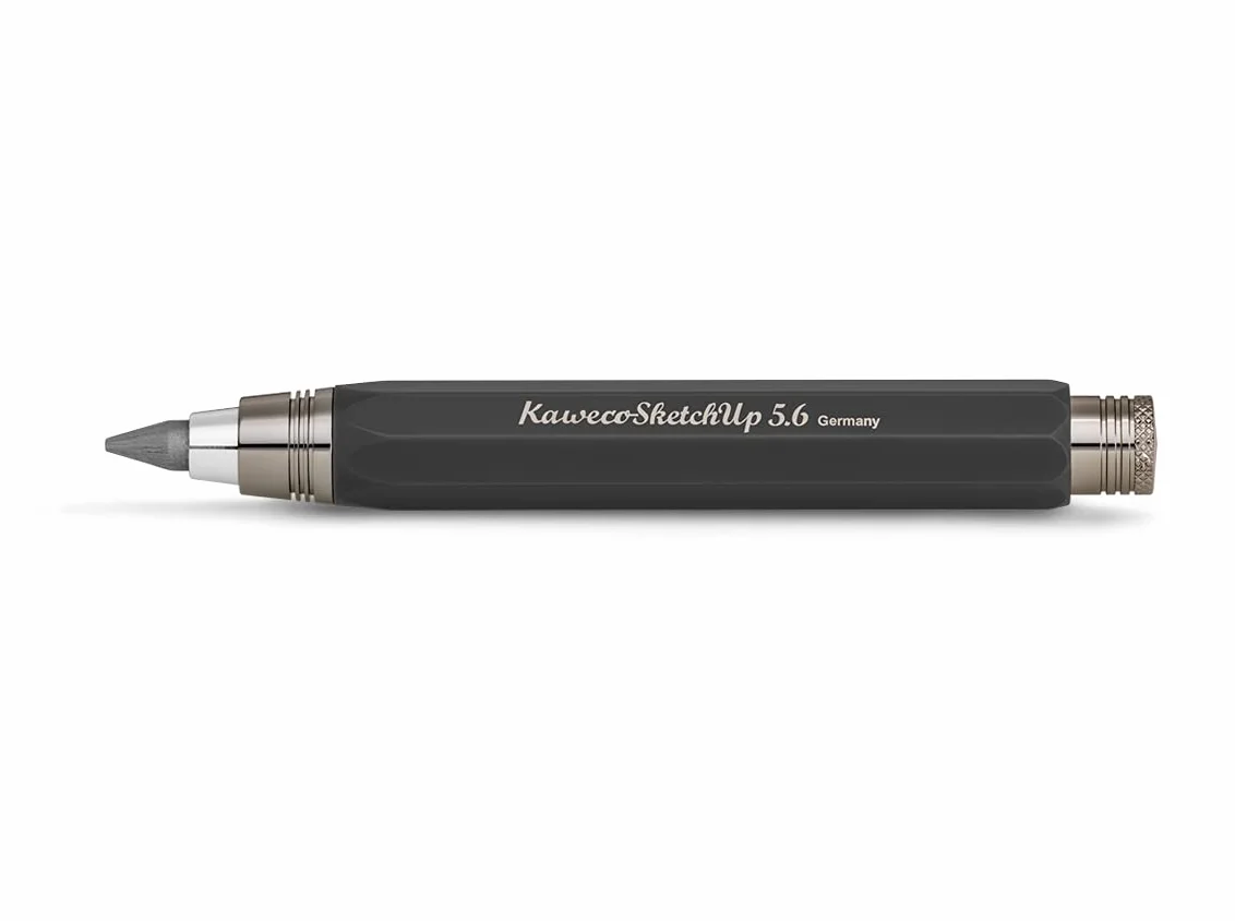 Kaweco SKETCH UP Black 5,6 mm 5B I ołówek z litego mosiądzu o ośmiokątnym wzornictwie, z metalu w kolorze czarnym, 10,3 cm
