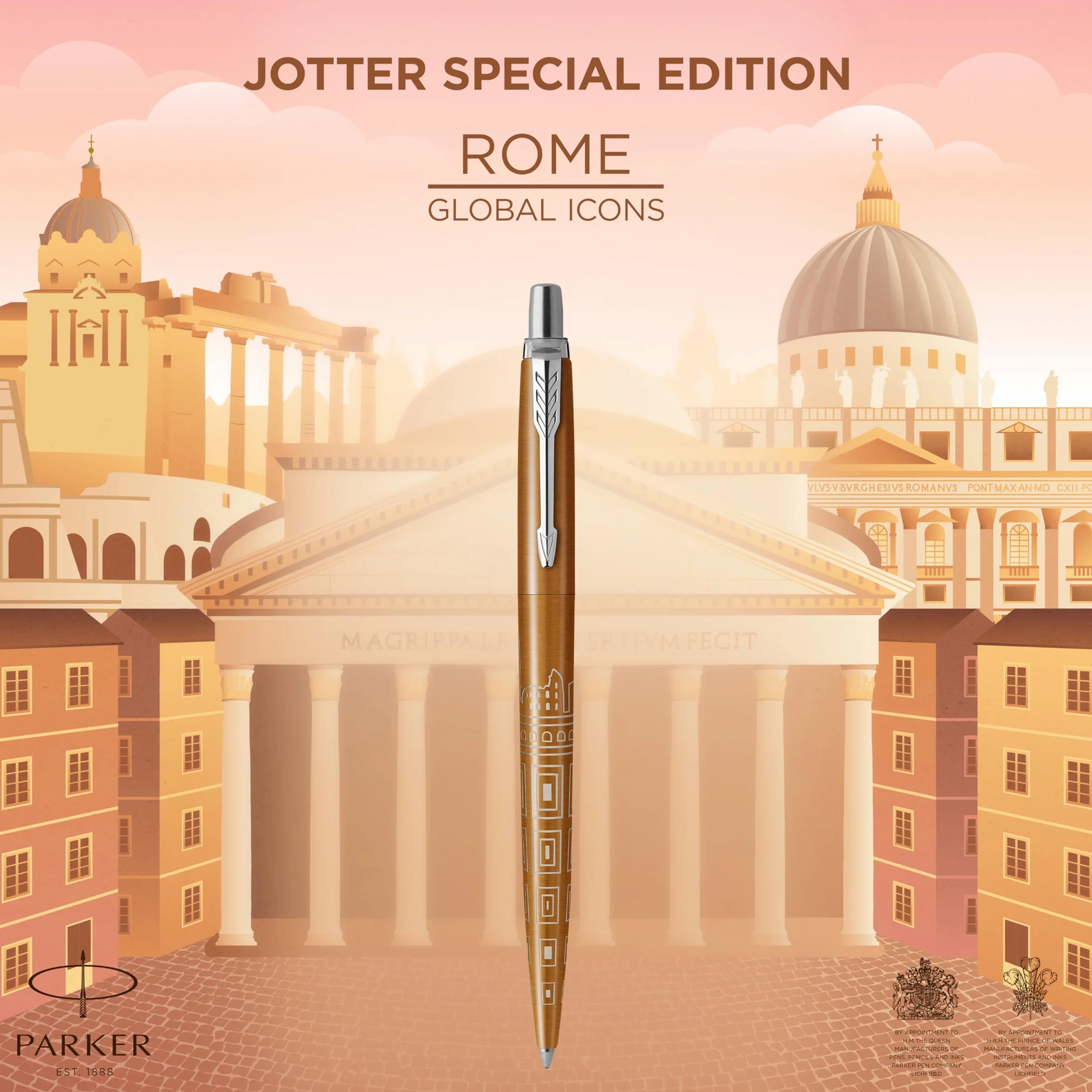 Długopis Parker Jotter | Edycja specjalna | Rome Bronze CT | Niebieski tusz | Opakowanie prezentowe