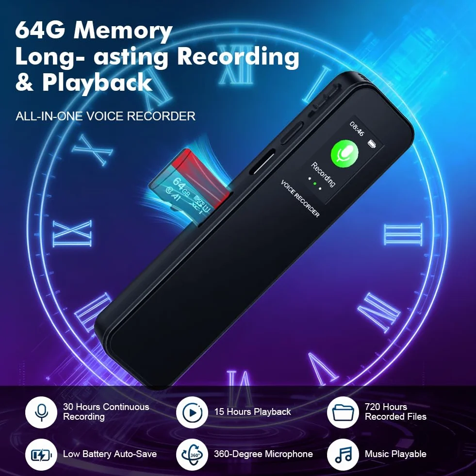 Dyktafon cyfrowy 64 GB