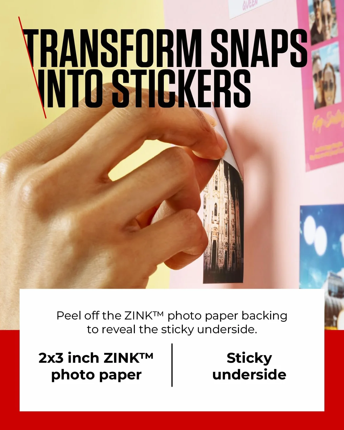 Canon Zink papier fotograficzny samoprzylepny 5 x 7,6 cm (2 x 3") 100 arkuszy