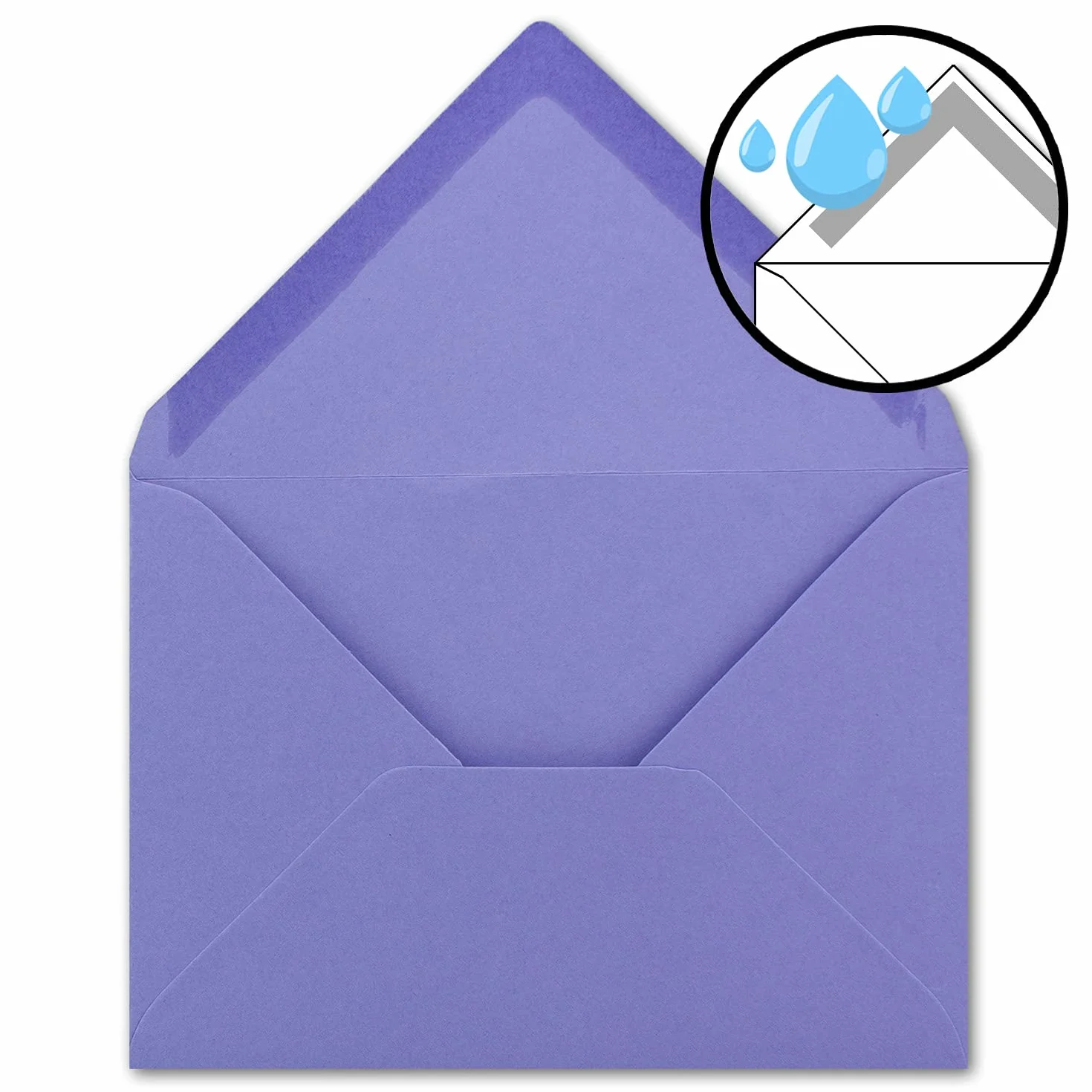 Neuser FarbenFroh, koperty C5, 229 x 154 mm, zaklejane na mokro 25 Umschläge 20-Violett