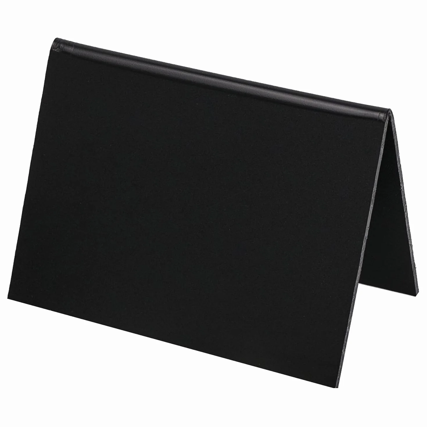 HMF 46413 Stojak stołowy do pisania kredą, 10 sztuk, stojak A, 10 x 7 cm, czarny