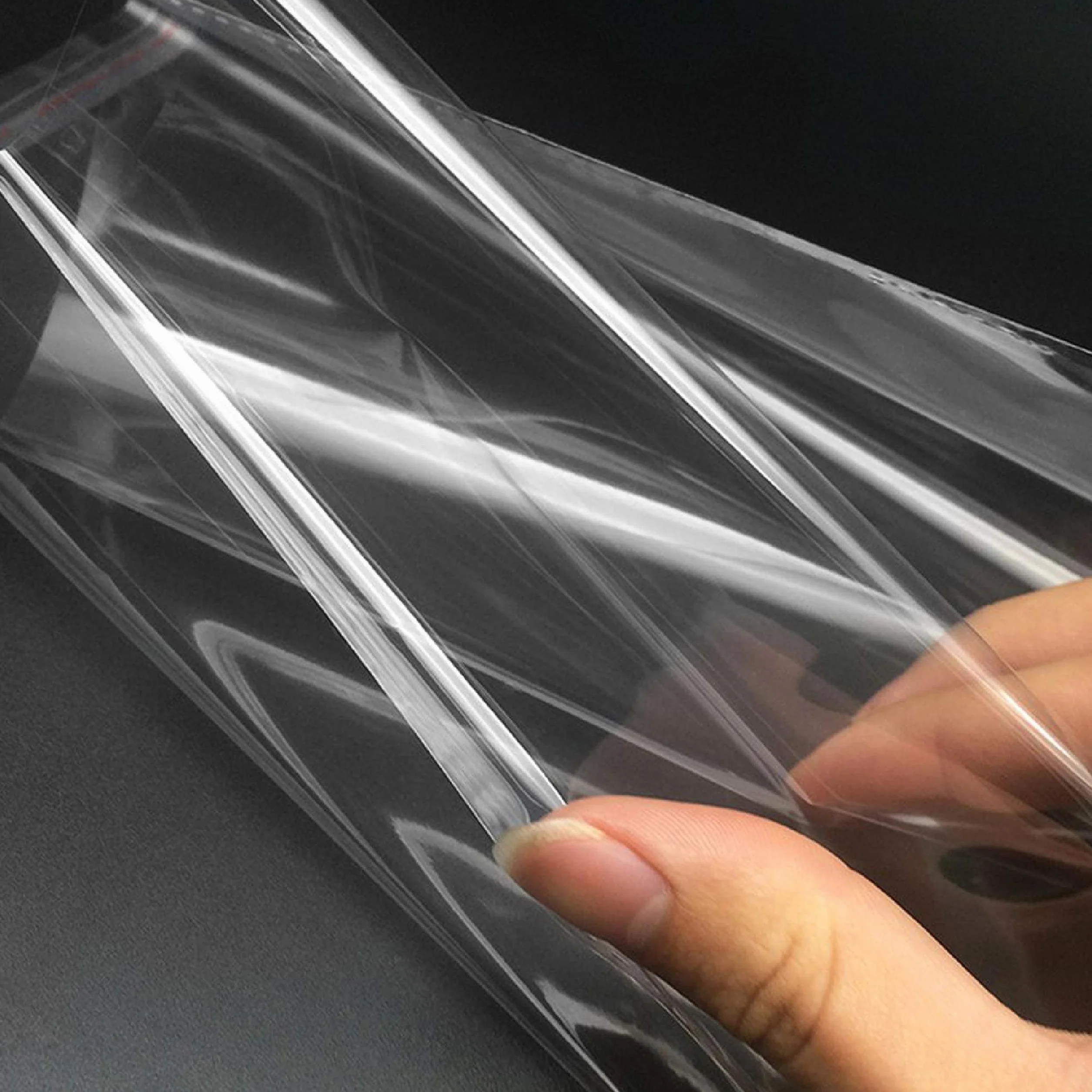 100 x samoprzylepne torebki foliowe, 165 x 220 mm, w formacie DIN A5, przezroczyste, antystatyczne, idealne do pakowania materiałów drukarskich lub tekstyliów
