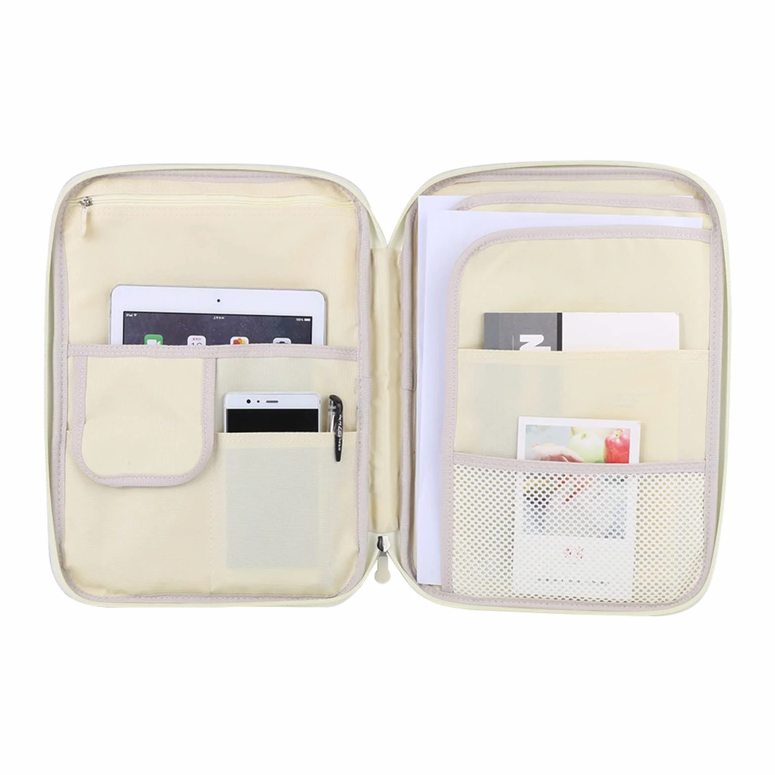 A4 teczka na dokumenty z zamkiem błyskawicznym, wodoodporną podróżną teczkę do smartfonów, notebooków i dokumentów, 35 x 25 x 3,5 cm (kolor