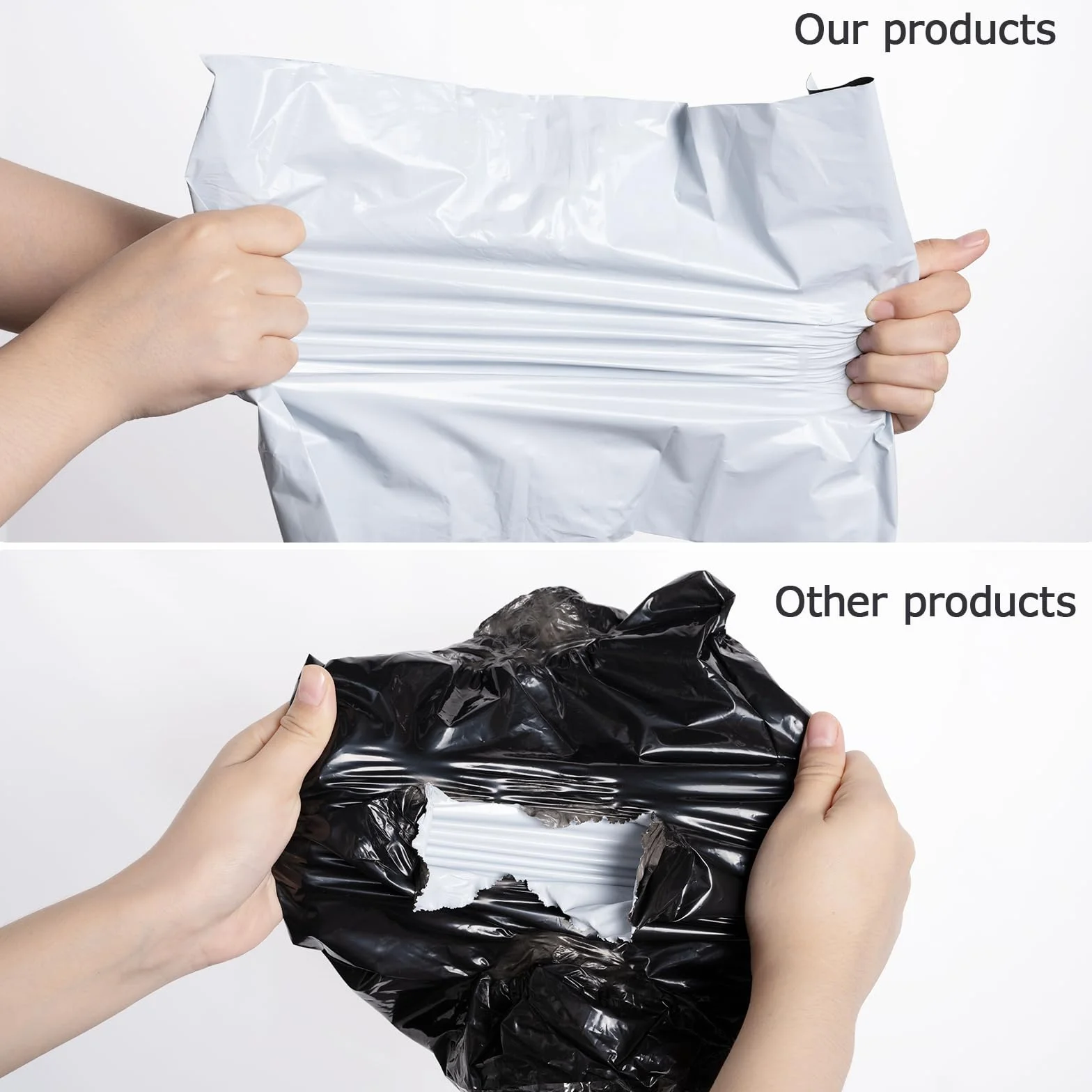 100 sztuk koperty plastikowej wysyłki, 25 x 36 cm, opakowanie wodoszczelne i pyłoszczelne, woreczek wysyłka opakowania opakowania na ubrania, hermetyczne torby samoprzylepne
