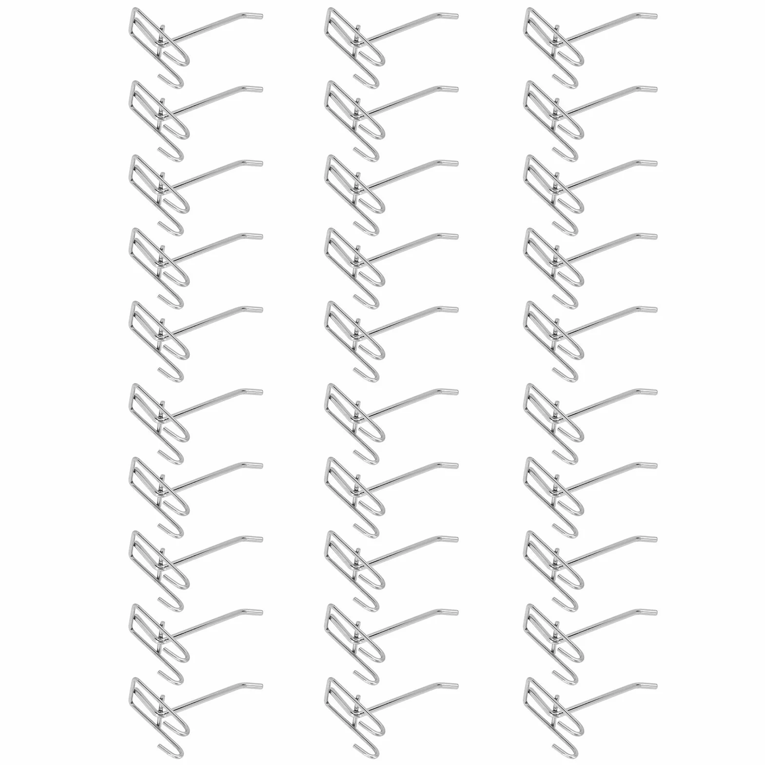 30 sztuk haczyków do regału, do dużych obciążeń, do supermarketu, żelaznej siatki, haczyki, ozdoby, haczyki, półki, grubość 3,5 mm (długość 10 cm)