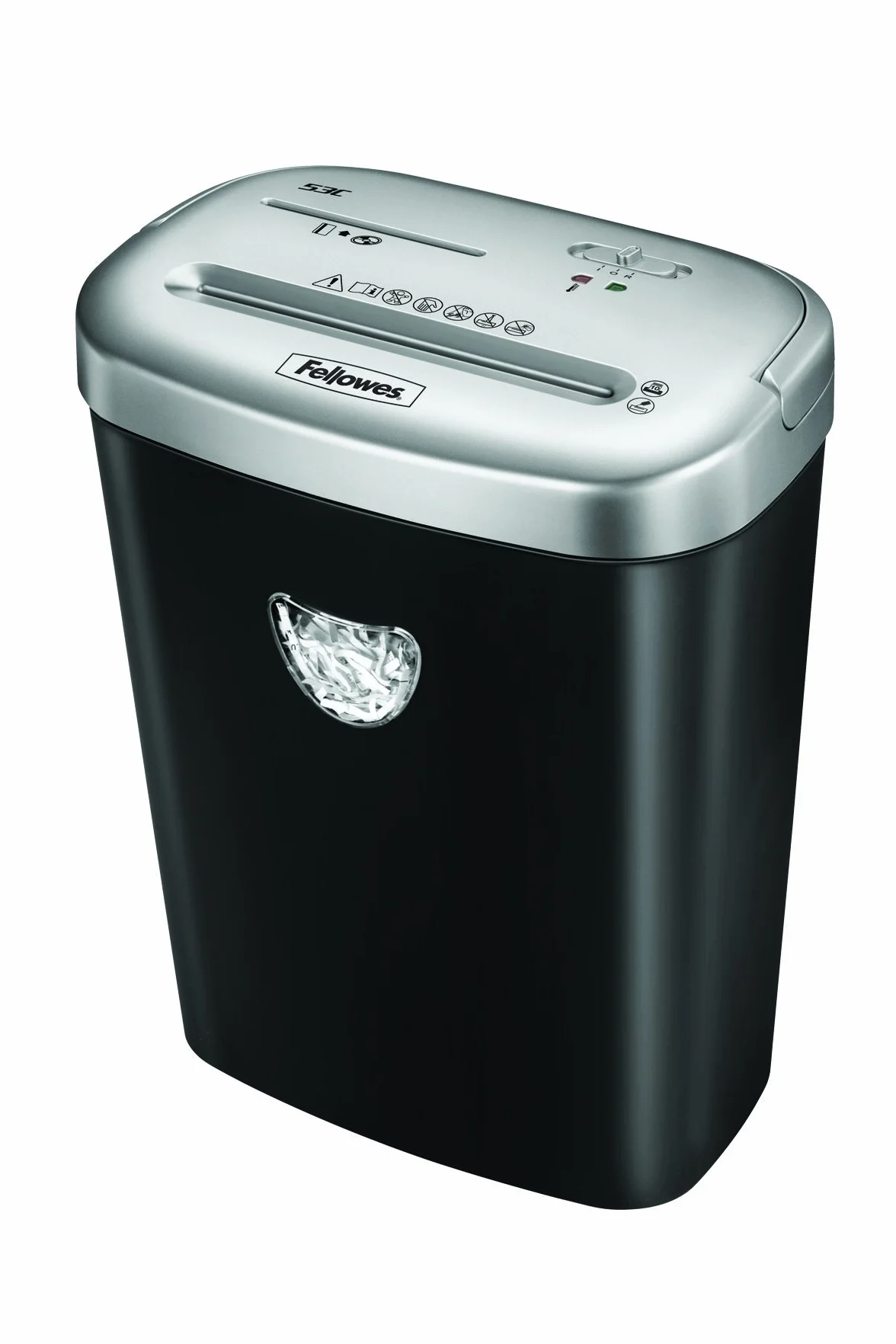 Fellowes 4653101 Niszczarka Dokumentów, Czarny/Szary, 23L