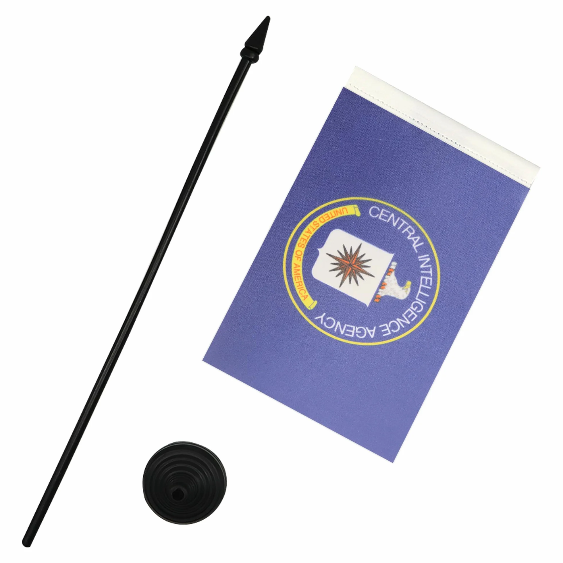 Drapeau de Table Cia Des Etats-Unis en Polyester 100D, 21cm x 14cm