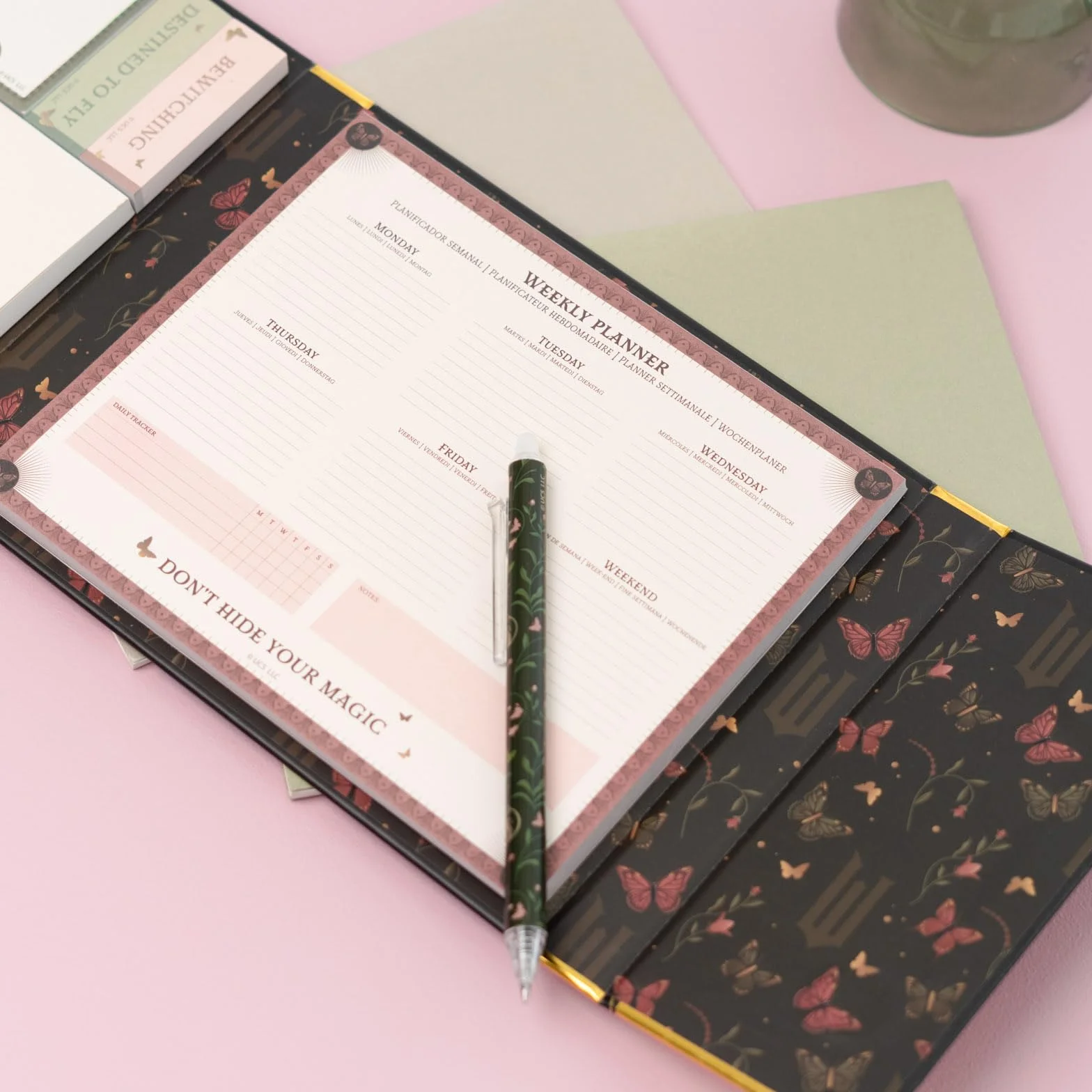 Grupo Erik Weekly Planner & Sticky Notes Set - Wicked Merchandise | 5 Notepads In Different Sizes & Envelope | Cute Sticky Notes, Cute Stationery Gifts, Wicked Gifts Under 15 Pounds