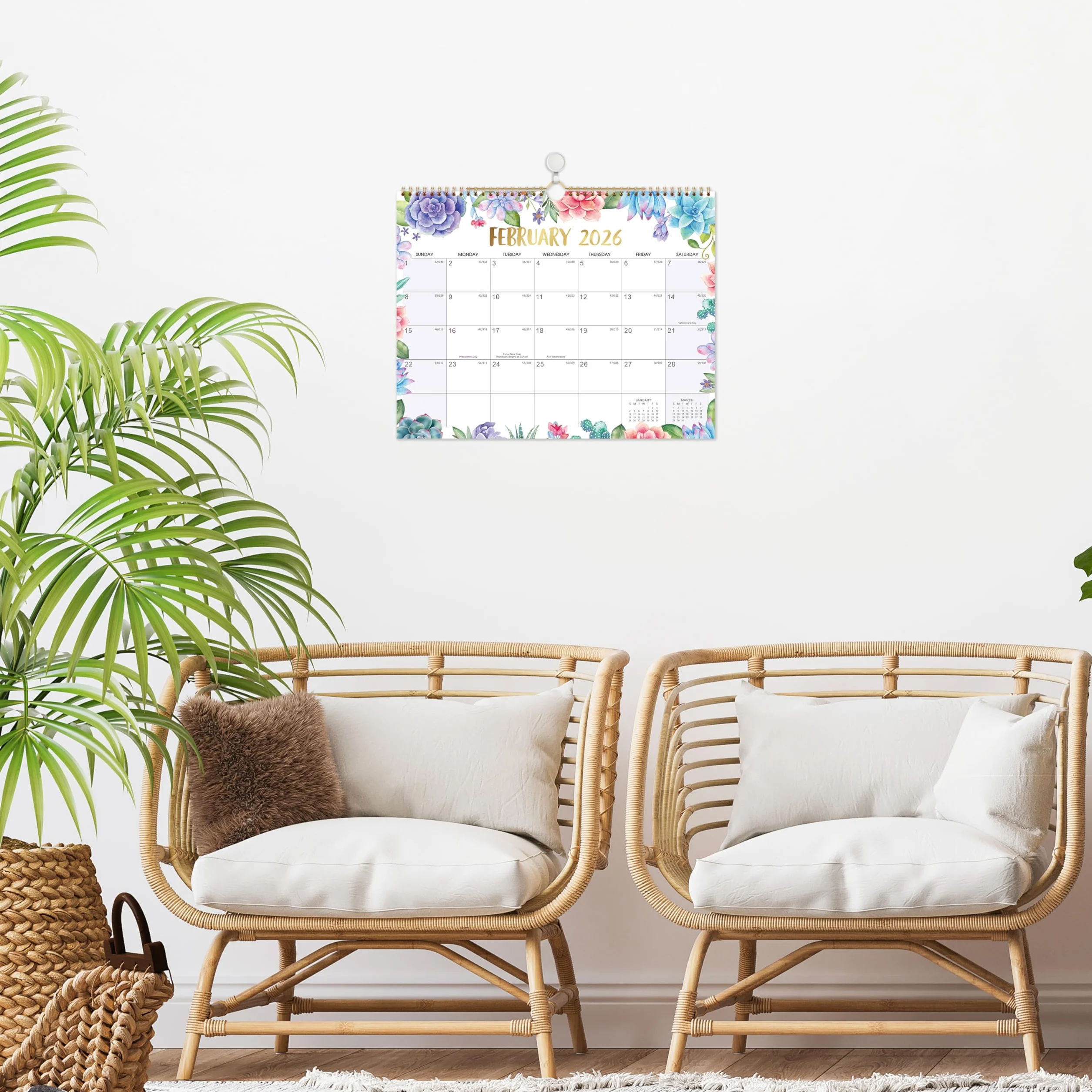 2026 Calendar - 2026 Wall Calendar, Sep. 2025 to Dec. 2026, 16 Month Calendar 2026, 14.5" x 11", Large Writing Blocks