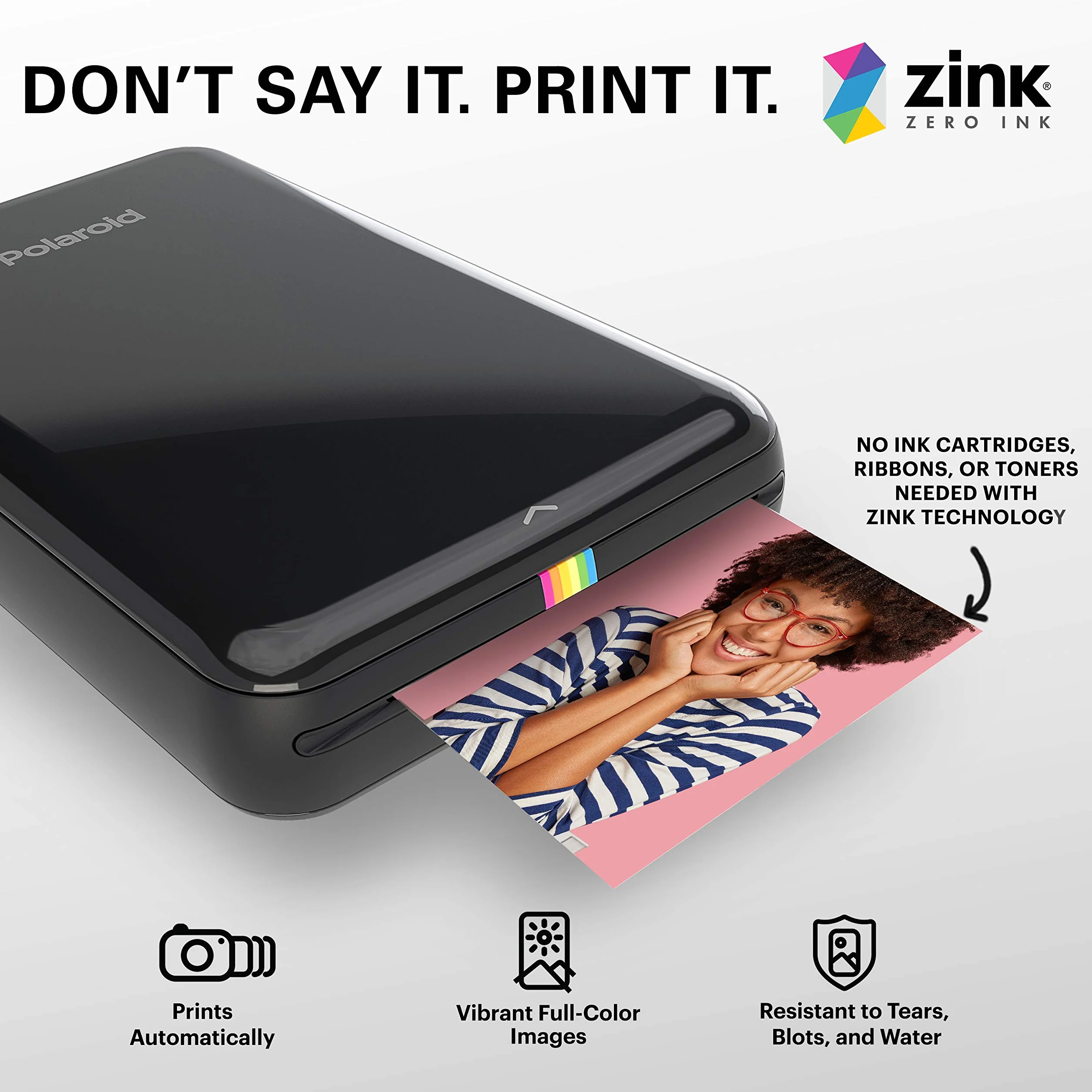 Zink 50 x 7,6 cm papier fotograficzny premium (50 sztuk) kompatybilny z zatrzaskami Polaroid, Snap Touch, zamkami i drukarkami