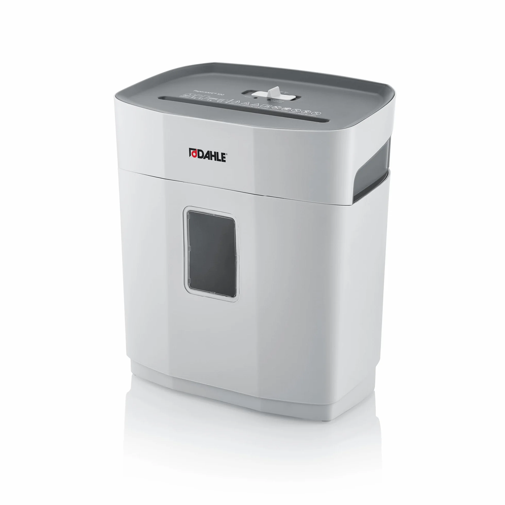 Dahle PaperSAFE PS 120 niszczarka dokumentów (8 arkuszy, poziom bezpieczeństwa P4, cięcie cząstek, nie zawiera oleju i konserwacji, 12 litrów) szara