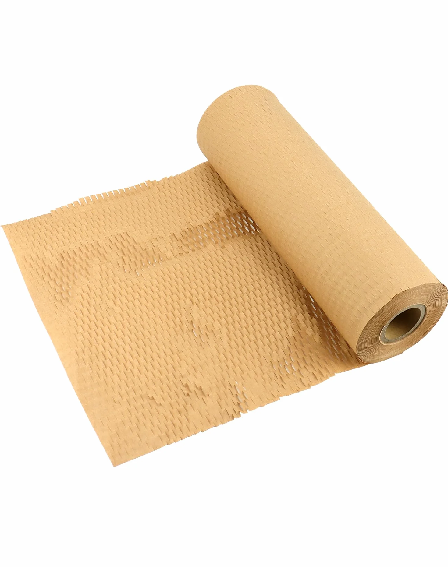QWORK® 30cm x 50m papier pakowy o strukturze plastra miodu, alternatywa dla papieru do pakowania bąbelkowego, do pakowania prezentów i delikatnych przedmiotów