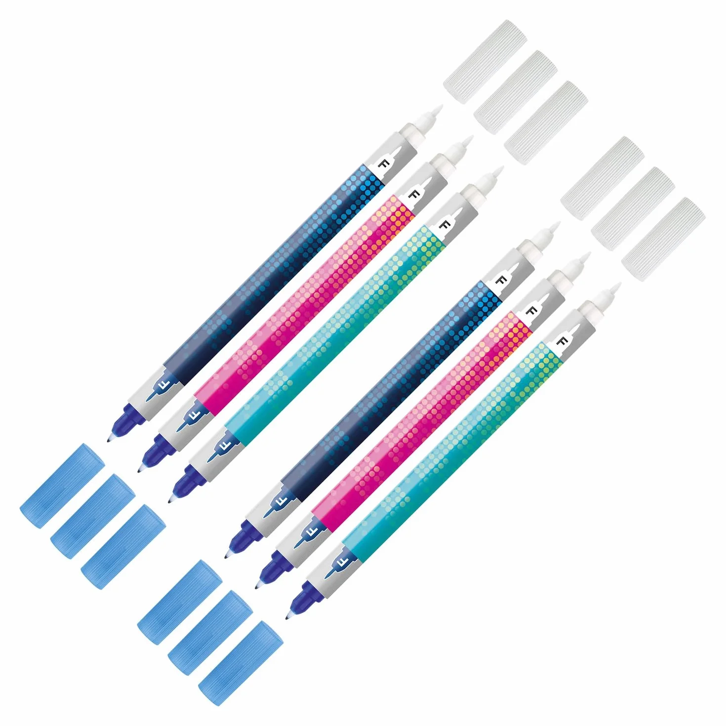FABER-CASTELL 205079 - Zestaw gumek do tuszu, gumka i końcówka korygująca F, 6 gumek do tuszu