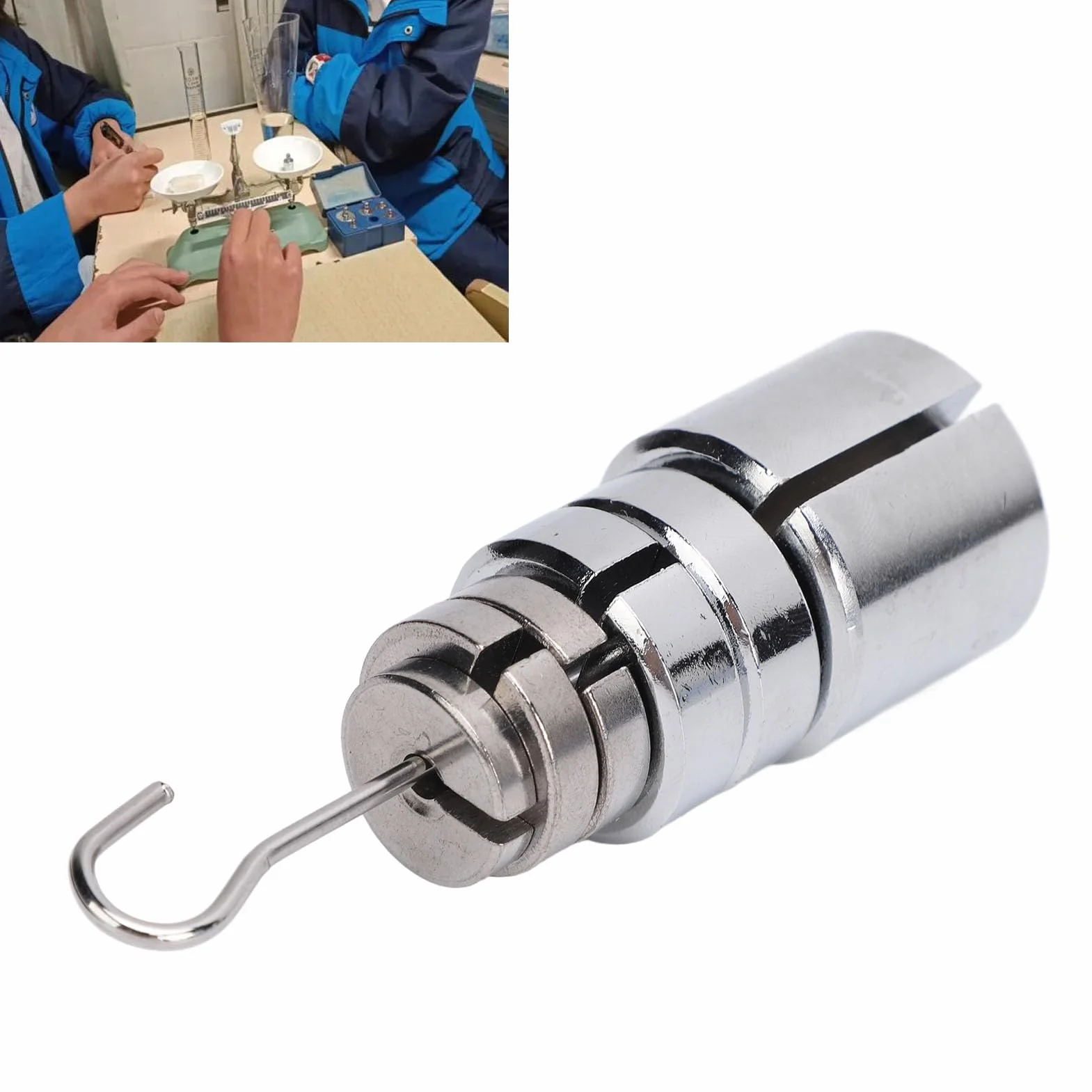 Lab Slotted Mass Set Chrome Plated Steel Weights 200g 50g 20g 10g ±2% with Hanger Storage Box