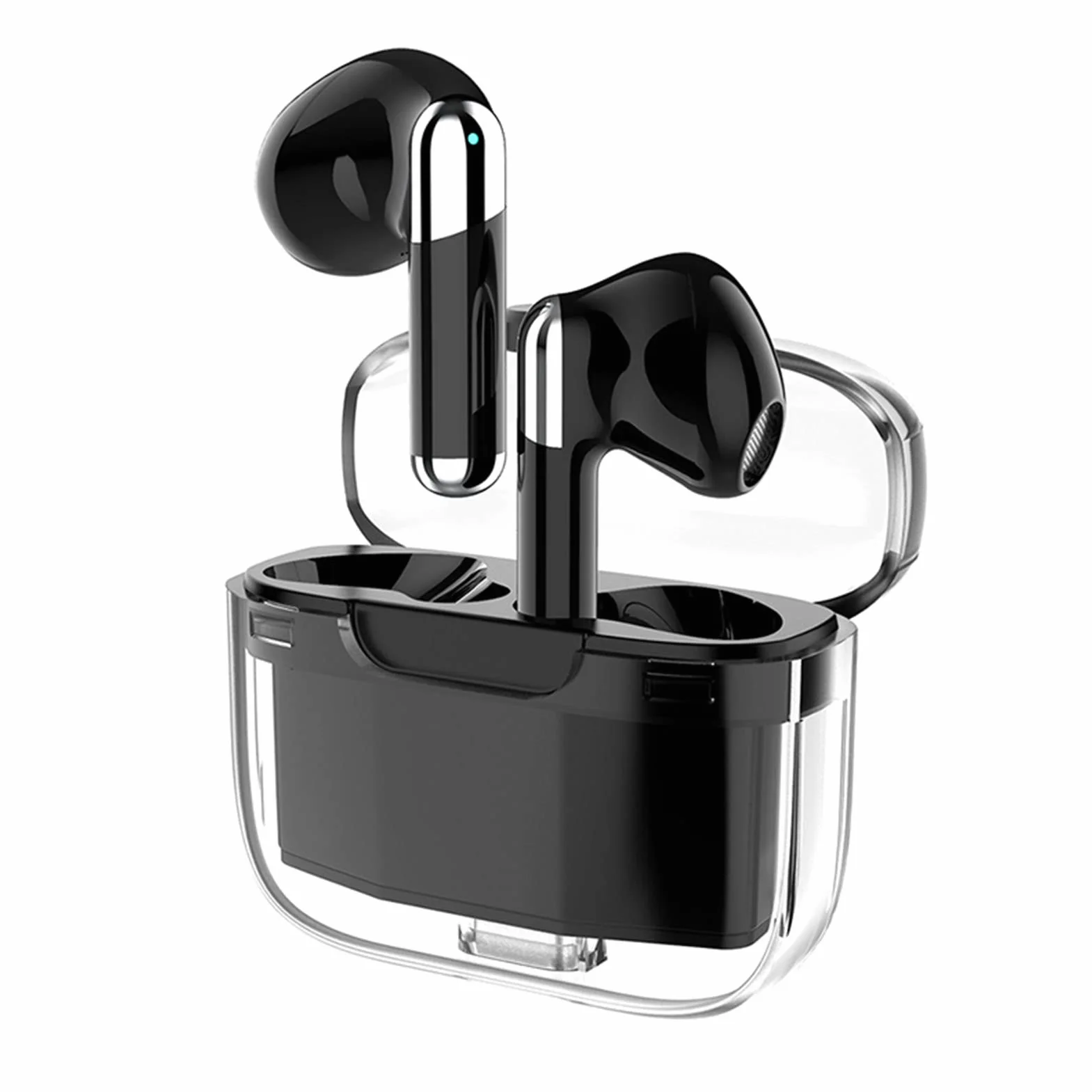 J207 Voice Translator Earbuds, BT5.3 Instant Voice Translation Device with Transparent Case, Language Translator Earbuds Supports 144 Languages