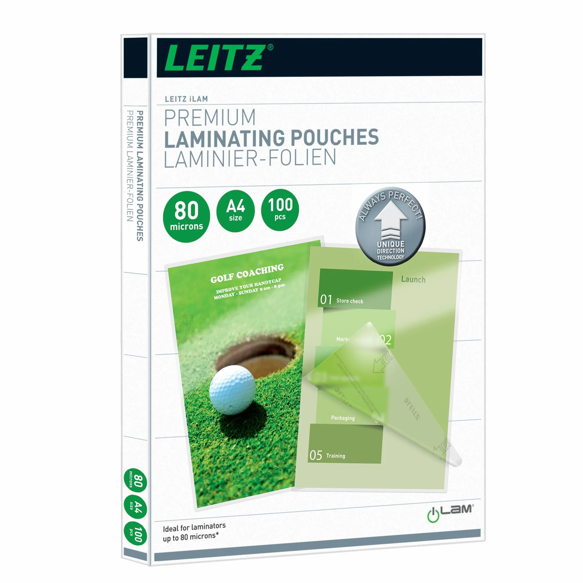 Leitz 74780000 Folia Do Laminatorów, Bezbarwny, A4 / 100 sztuk