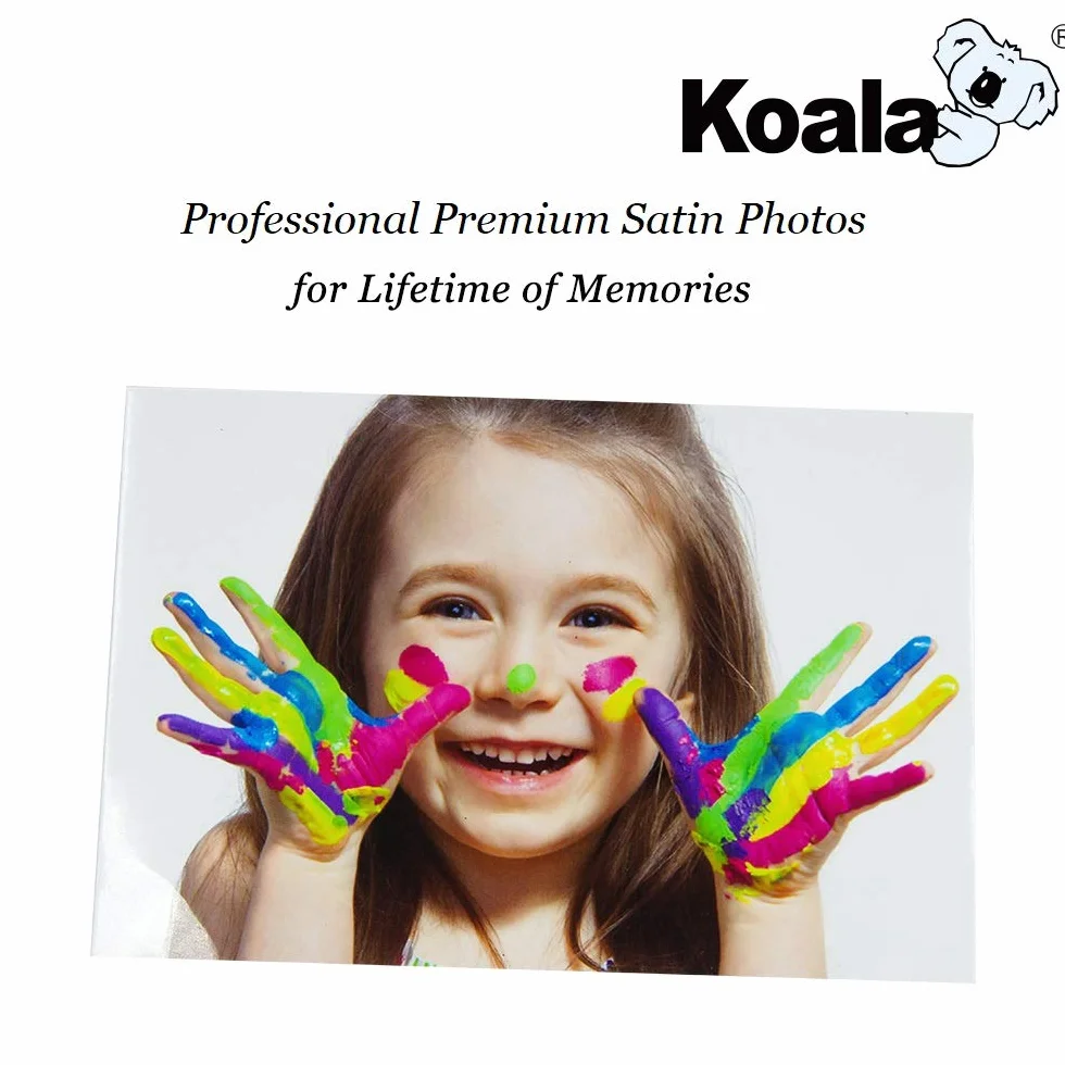 KOALA Papier fotograficzny satynowy A4 250 g/m² 50 arkuszy do drukarek atramentowych Canon HP Epson