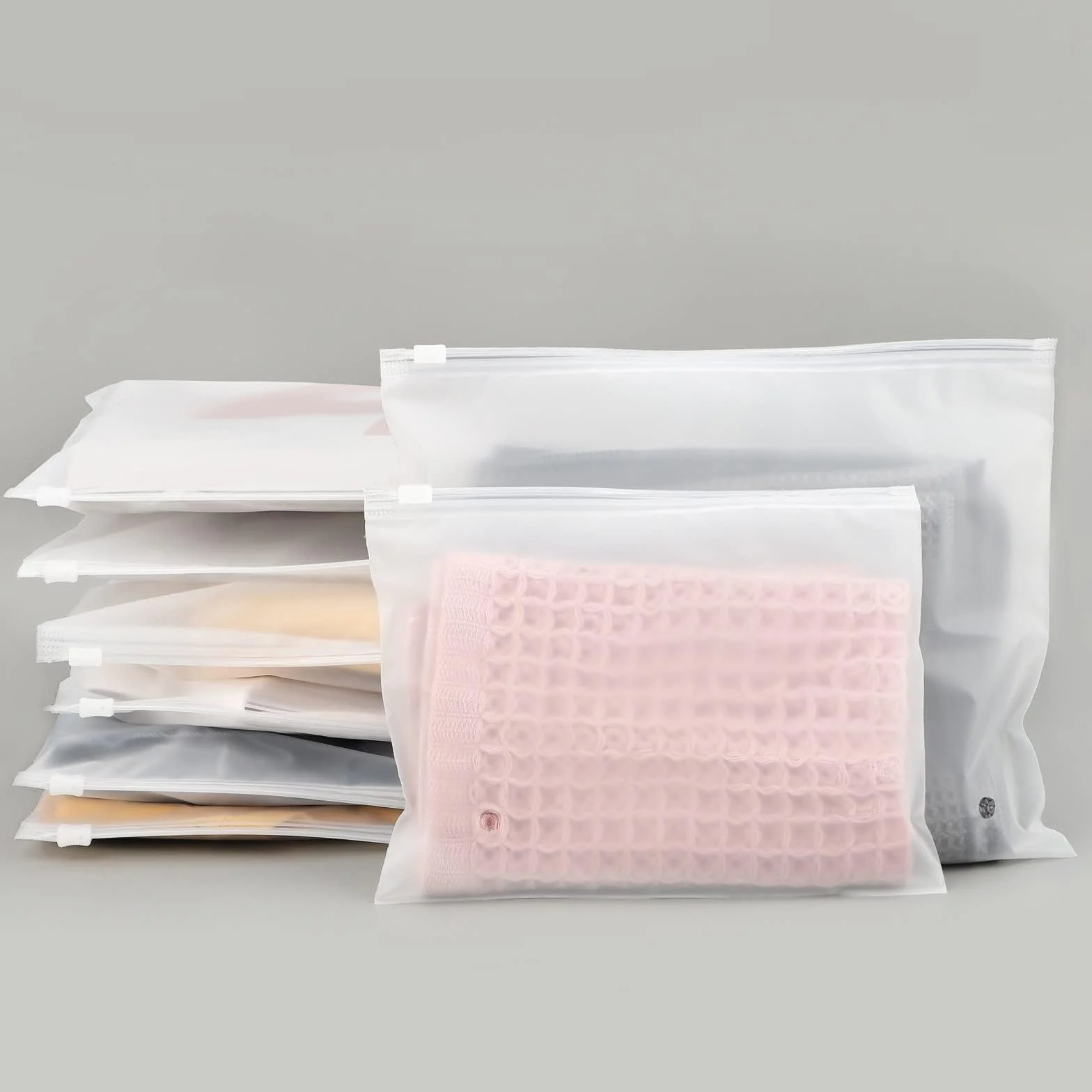 25 szt. matowych toreb na zamek błyskawiczny, plastikowe torby koszulowe do pakowania koszulki, koszuli, dokumentów, 3 miliony, torby pocztowe 25 x 20 cm z otworami wentylacyjnymi i