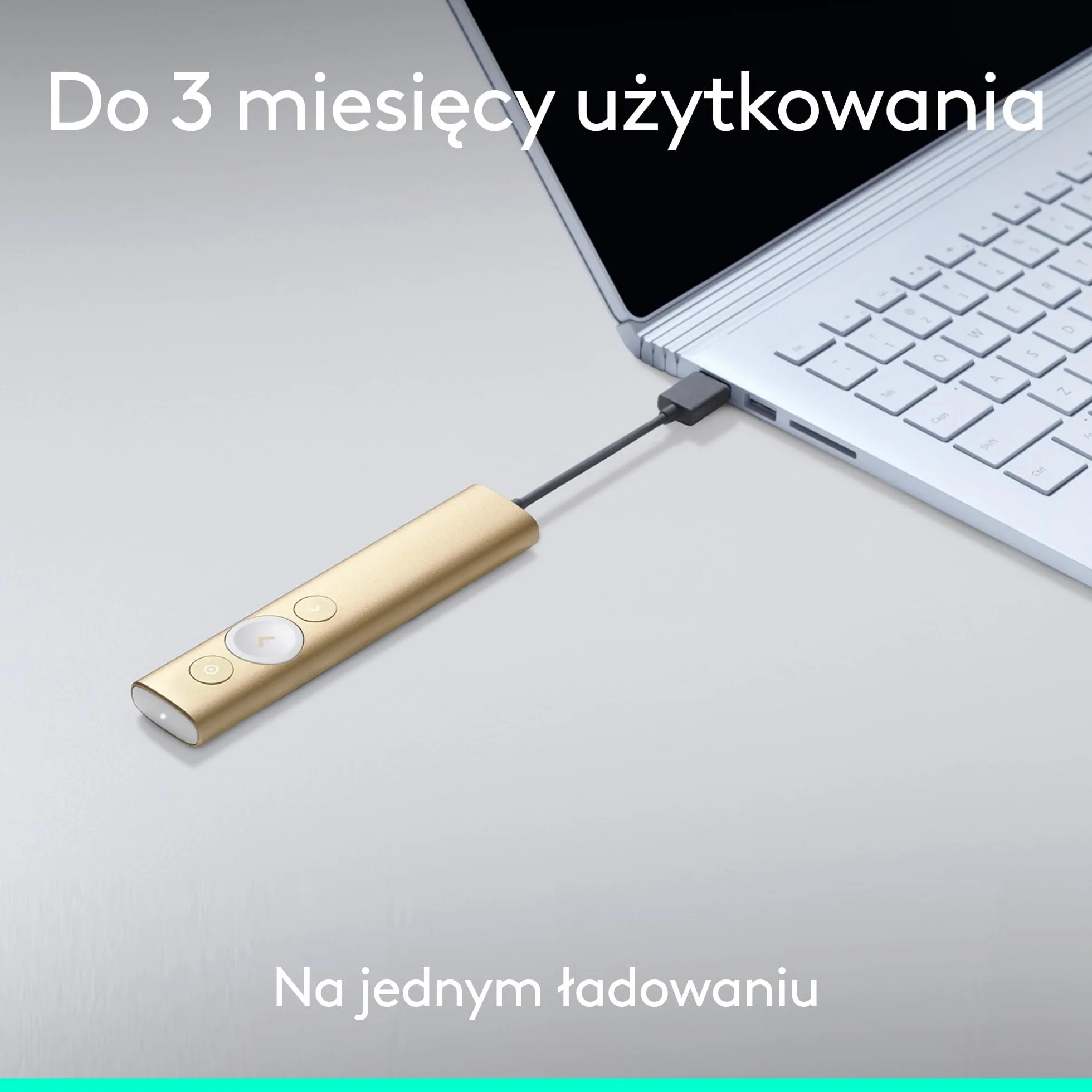 Logitech Spotlight™ Presentation Remote, Z Zaawansowanym Cyfrowym Wskaźnikiem I Zegarem Z Alertami Wibracyjnymi, Pc/Mac - Złoto,910-004862
