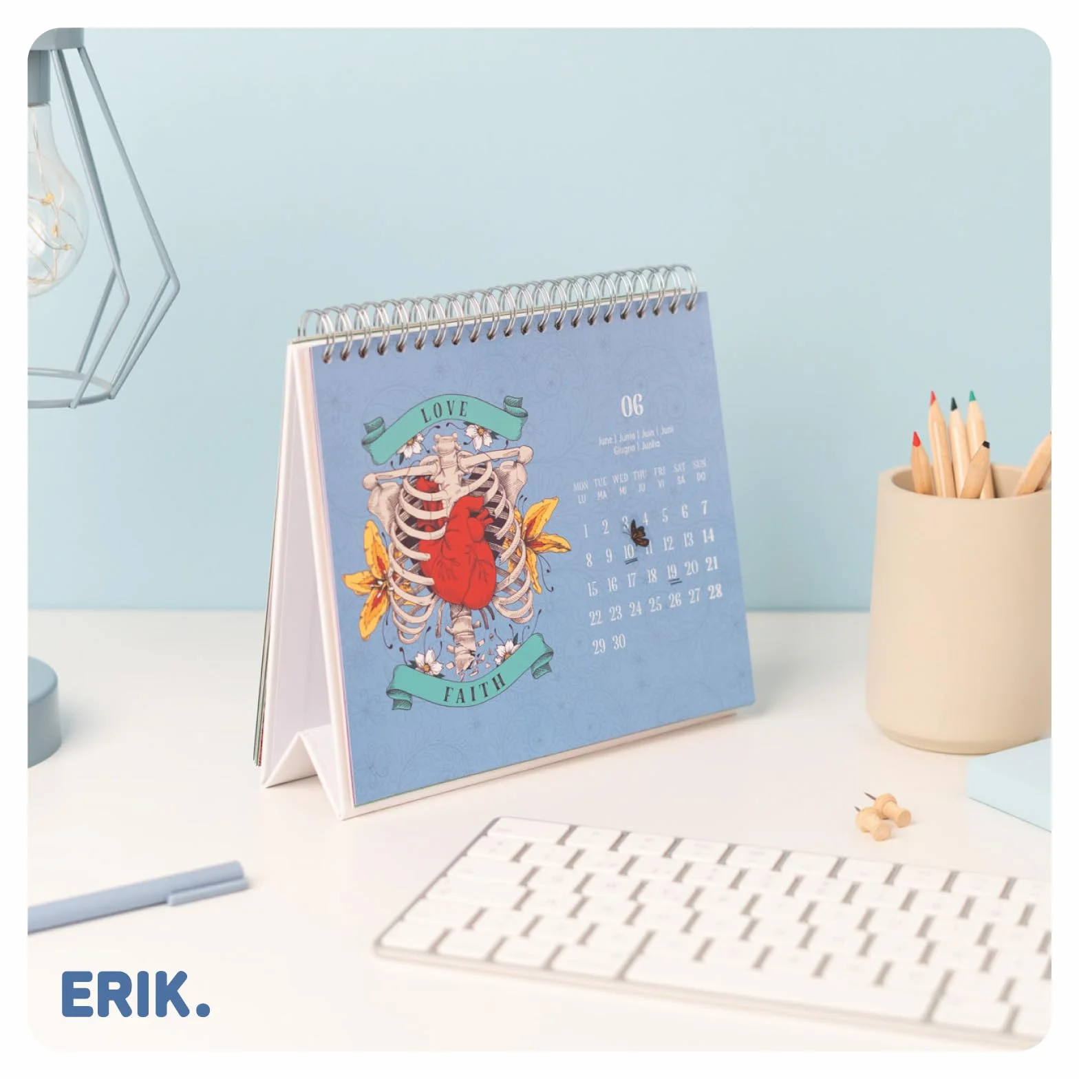 Grupo Erik Desk Calendar 2026 - Frida Kahlo Calendar 2026 Month To View | Monthly Desk Planner, Desktop Gifts Under 10 Pounds | Frida Kahlo Gifts For Friends