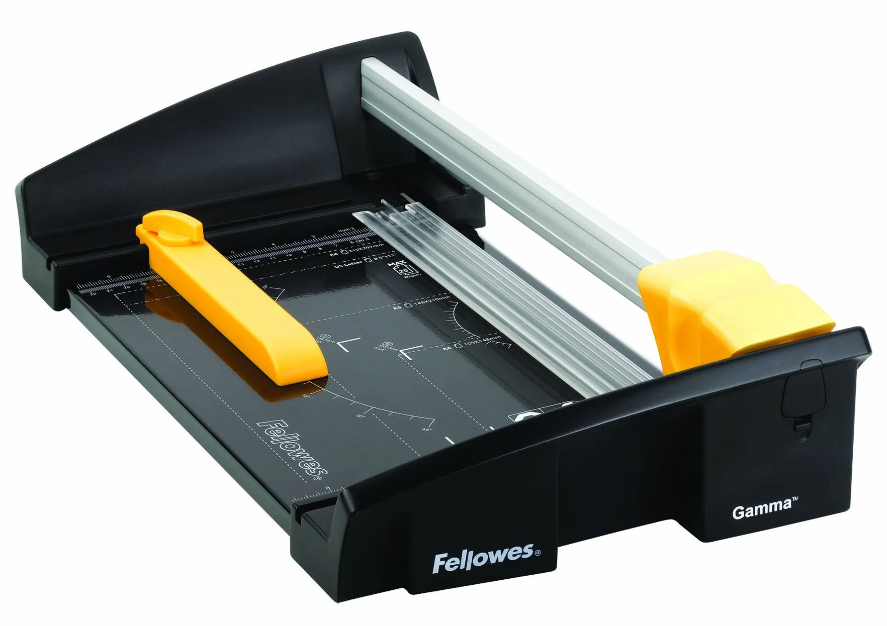 Fellowes Gamma 5437001 Biurowa Maszynka do Cięcia Rolek A4, Kolor Czarny