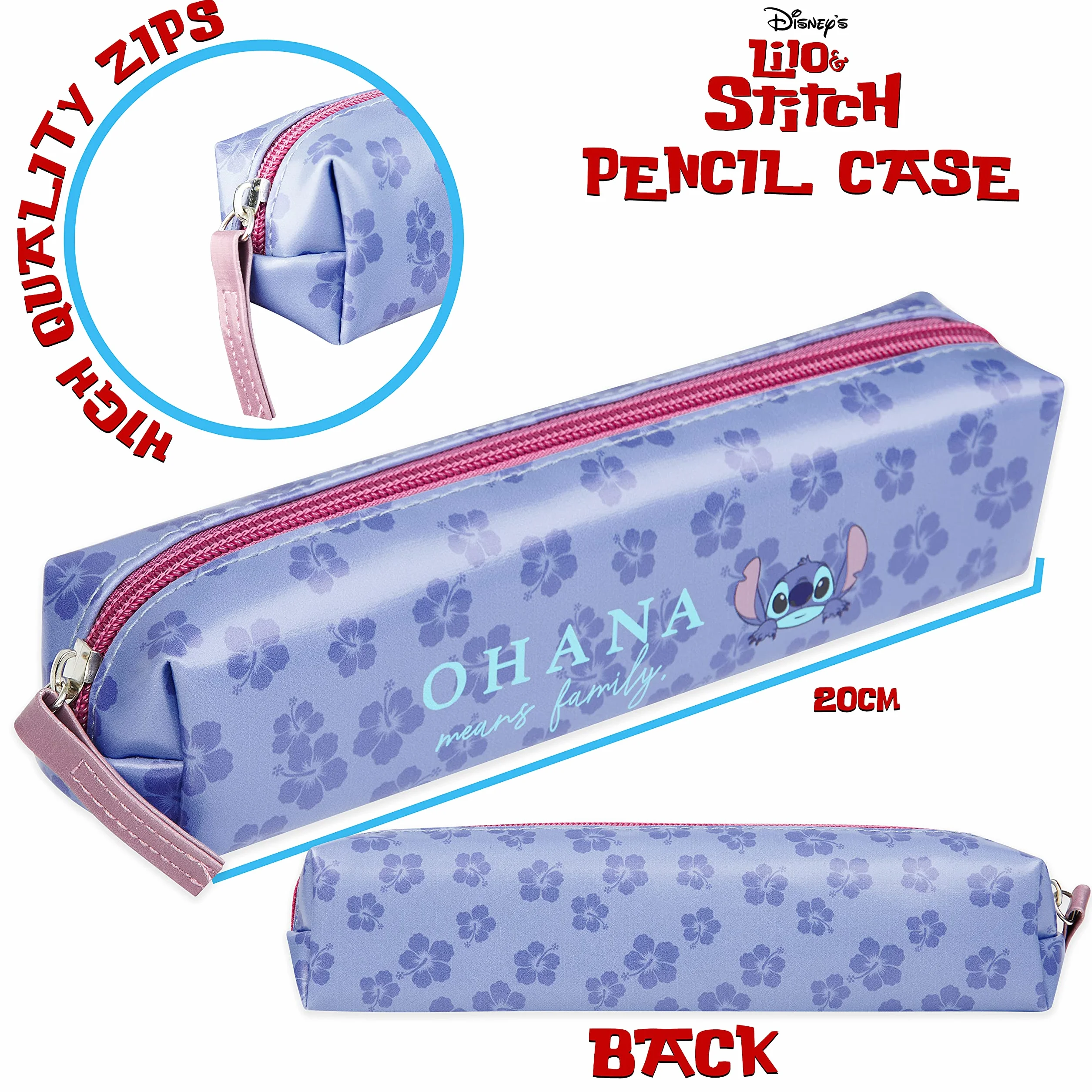 Disney Stitch Zestaw papeterii Prezenty Stitch dla dziewcząt Przybory szkolne Notatnik i akcesoria Uroczy zestaw artykułów piśmienniczych dla dzieci, nastolatków, kobiet Powrót do szkoły (Niebieski)