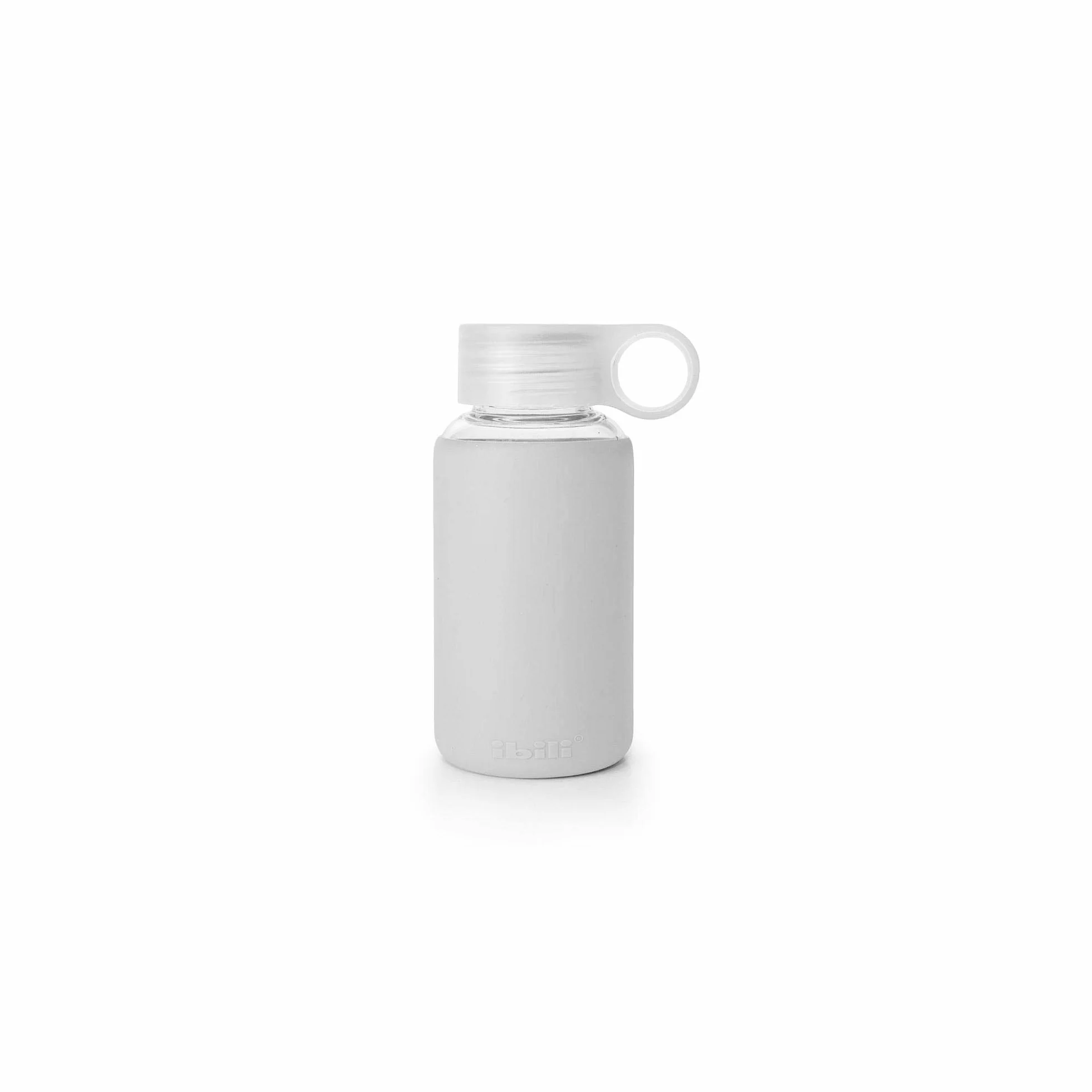 IBILI – Szara butelka, borokrzemian, 200 ml, wielokrotnego użytku, ochraniacz przeciwwstrząsowy, butelka dla dzieci