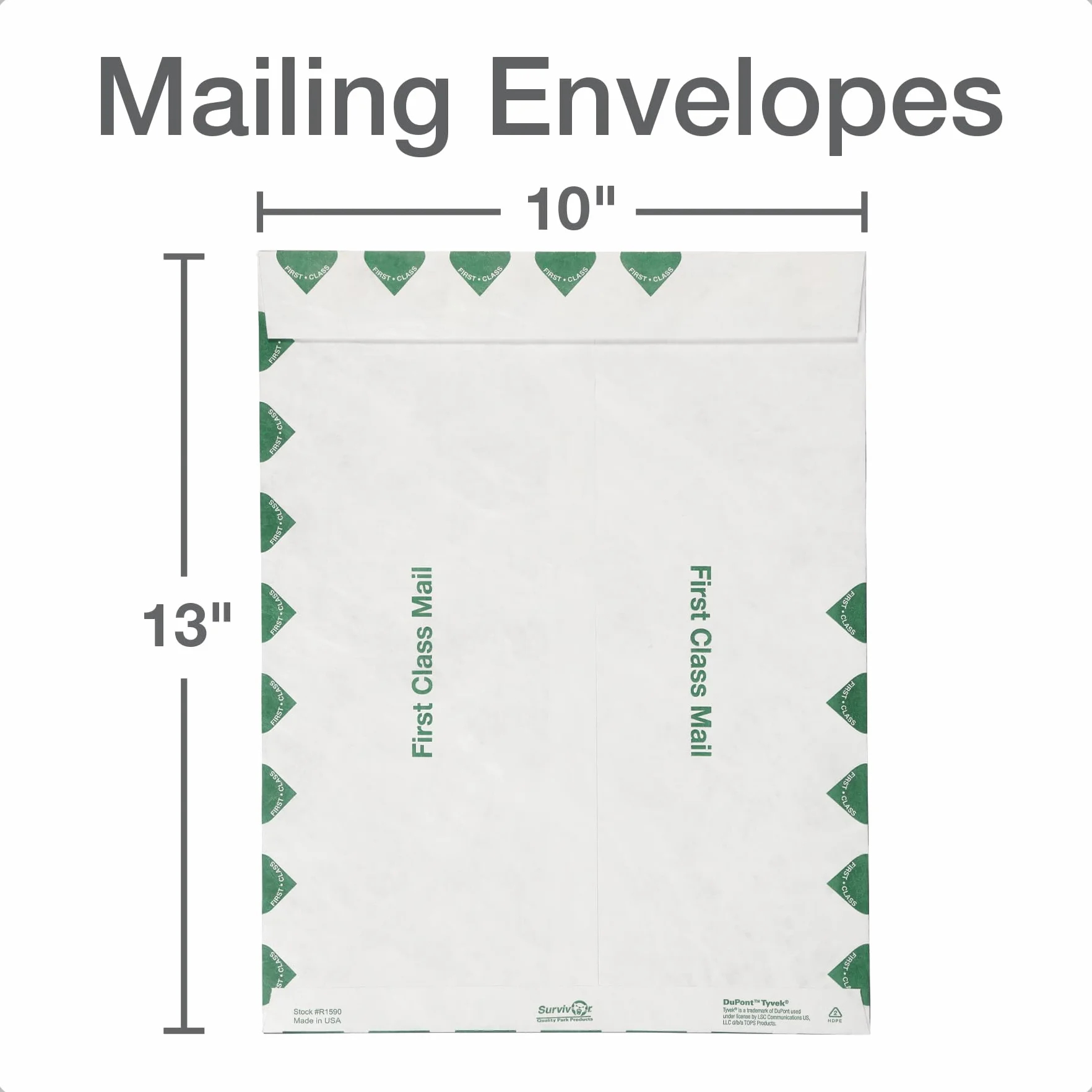 Tyvek USPS First Class Mailer 10 x 13 biały 100 sztuk