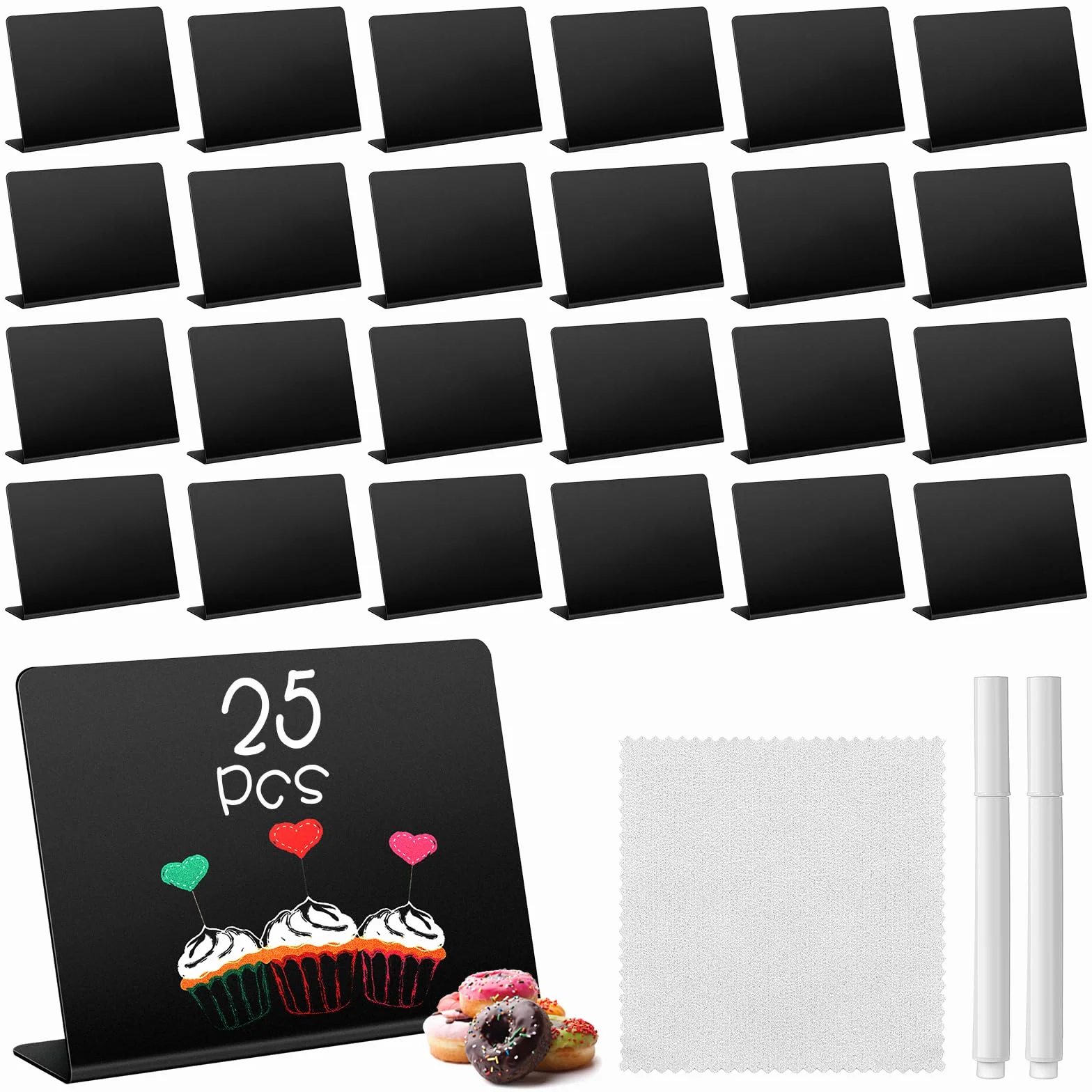 Zeawavsl Zestaw Mini Tablic 25 sztuk Zmywalna do Pisania