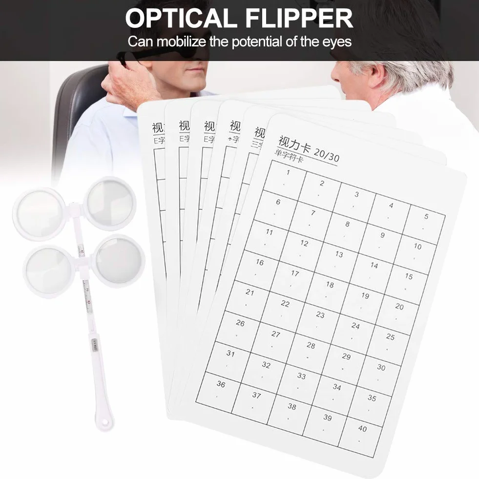Flipper Optyczny Plastikowa Klapka Regulowana 6 szt. z Kartą Wizualną Instrument Optyczny